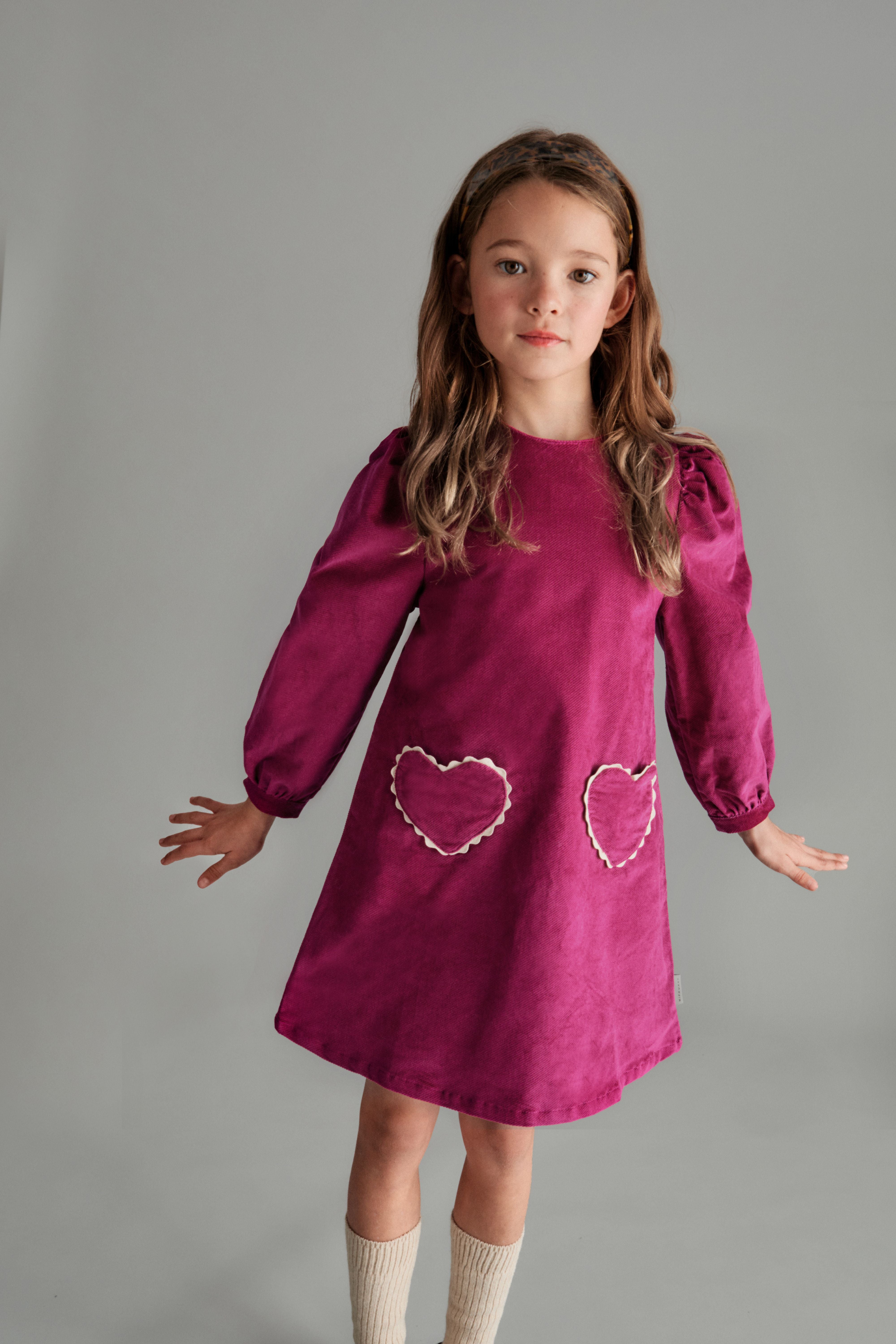 Clotilde Velvet Dress - Magenta