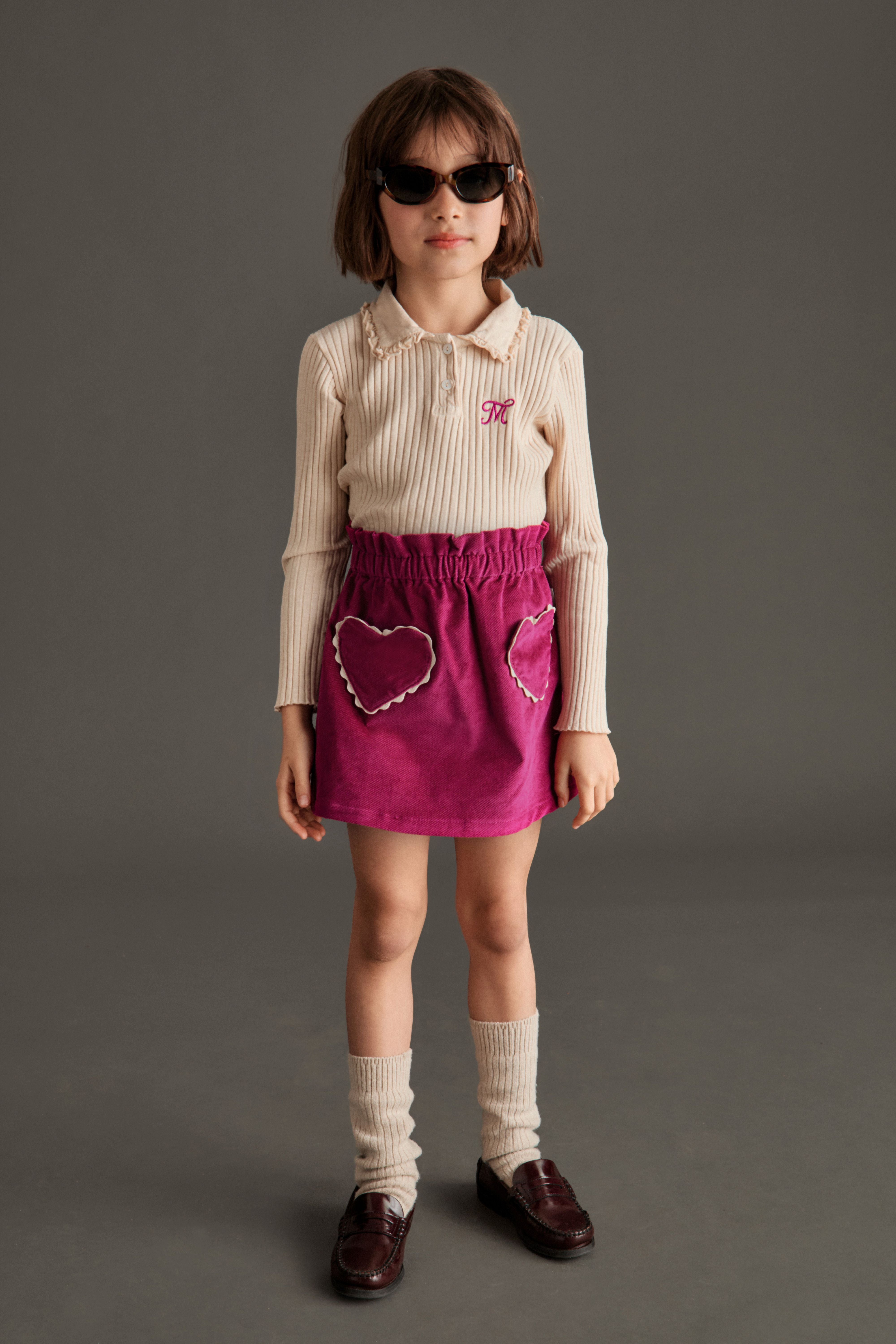 Clotilde Velvet Skirt - Magenta