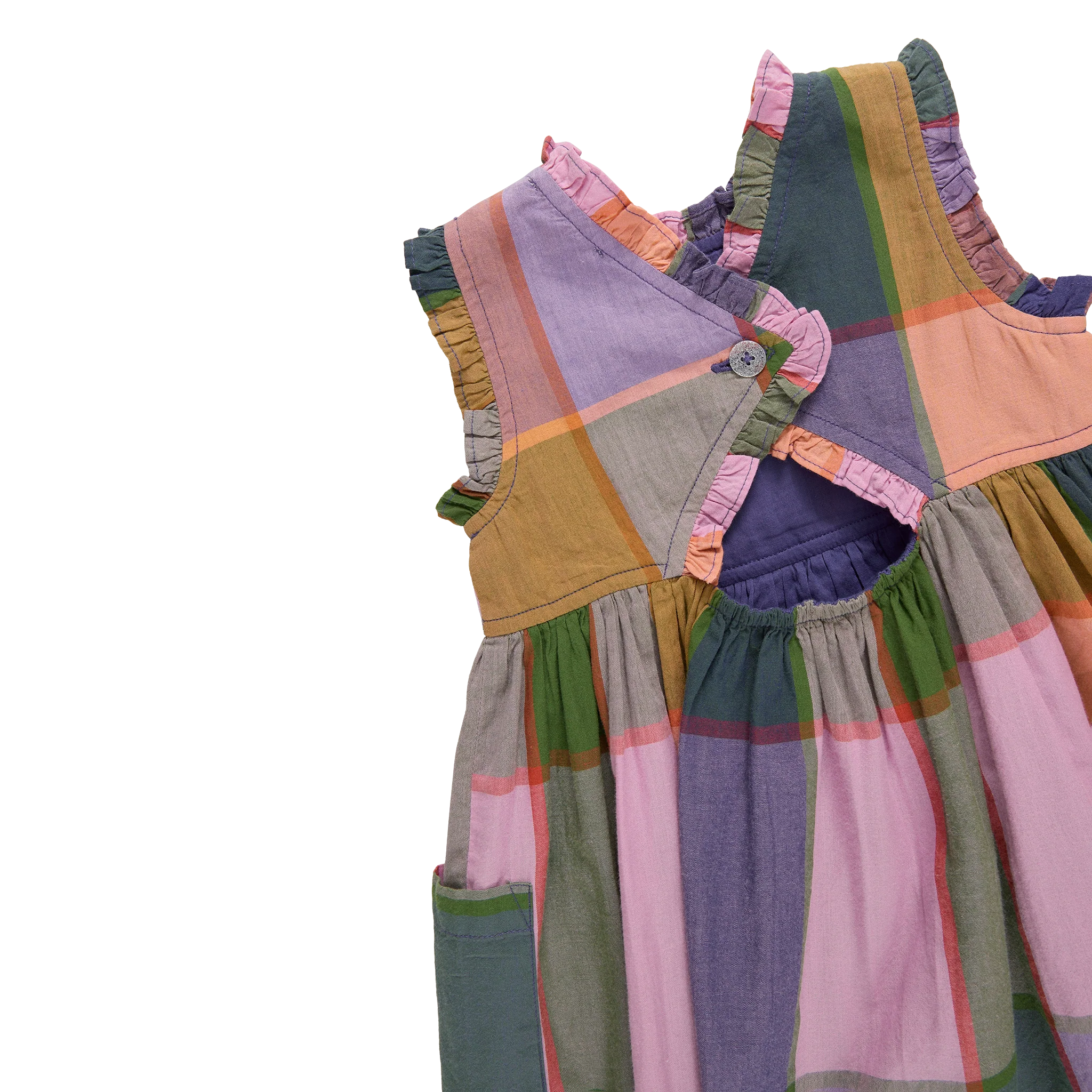 Girls Alyssa Dress - Plaid Madras