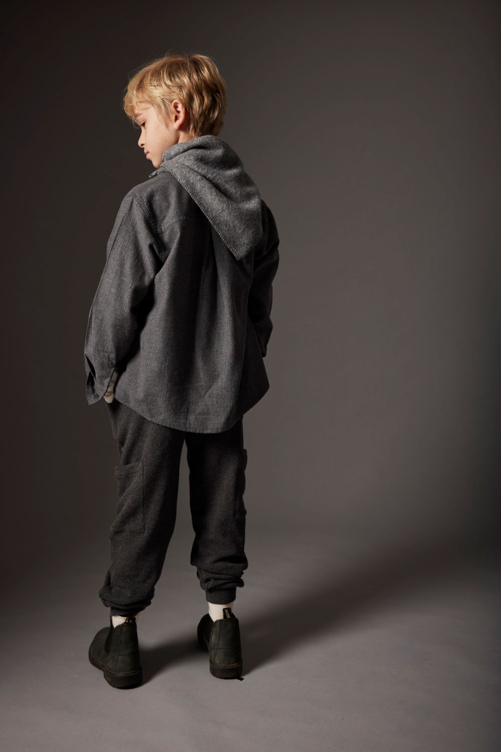 Mélange Flannel Shirt - No Logo Grey