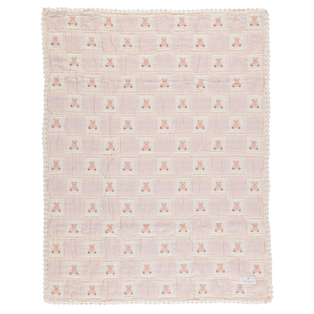 Teddy Blanket - Mauve Teddy Patchwork