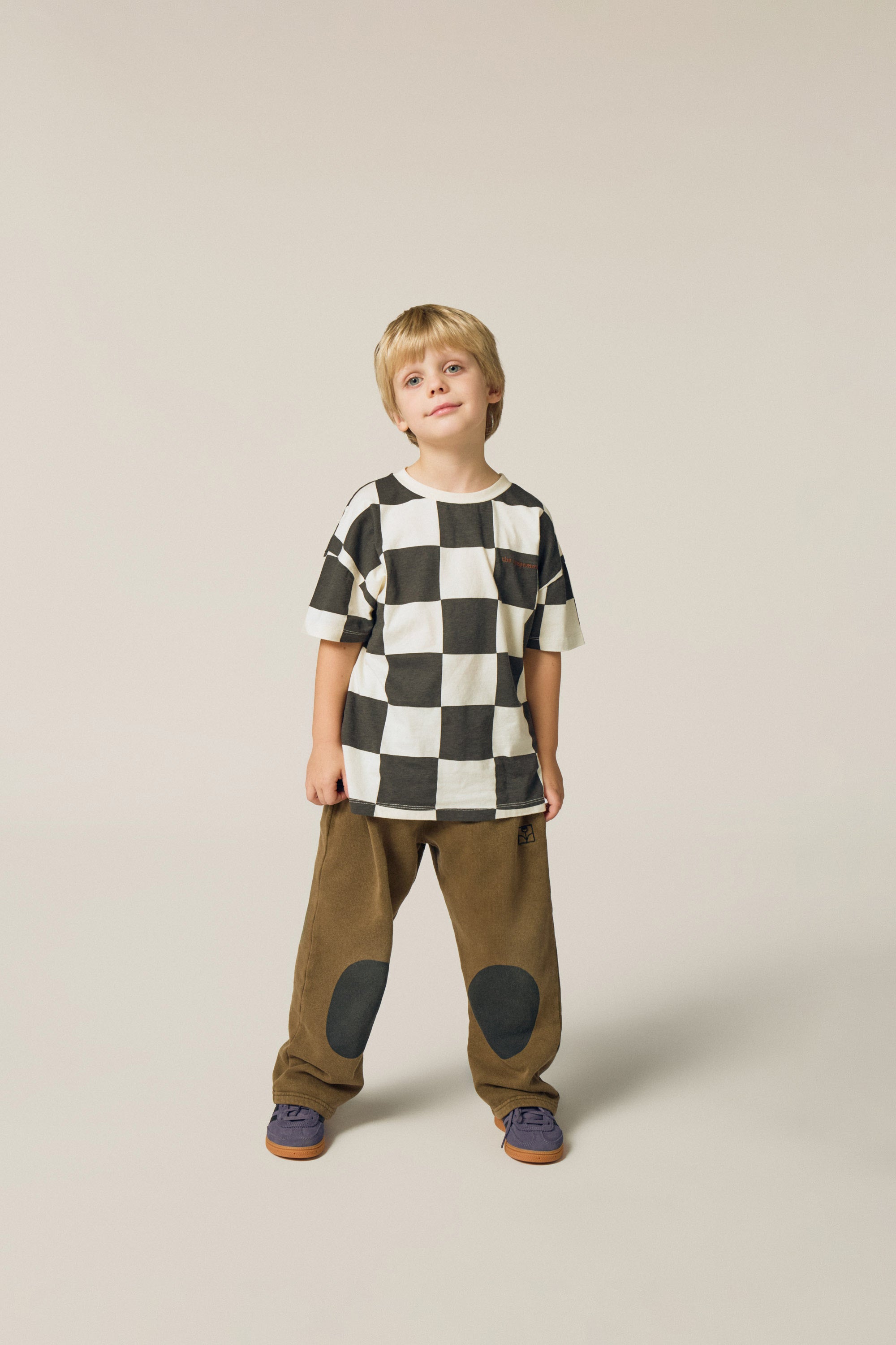 Grey Patches Jogging Trousers - Green