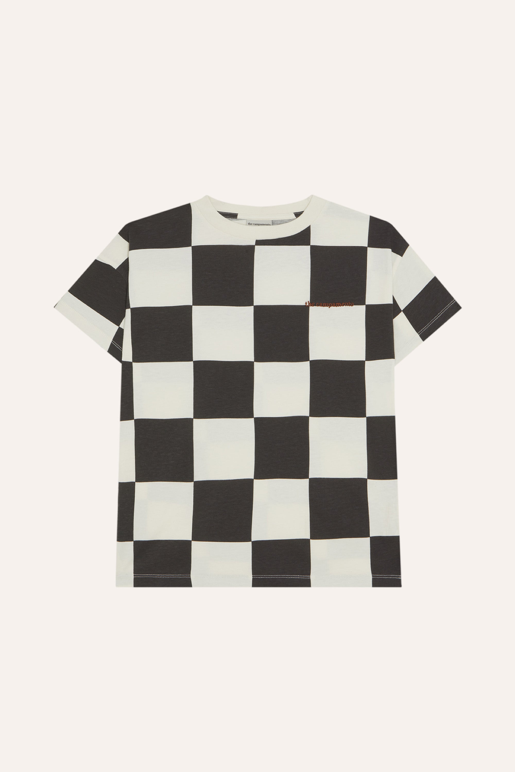 Checked T-Shirt - Ecru