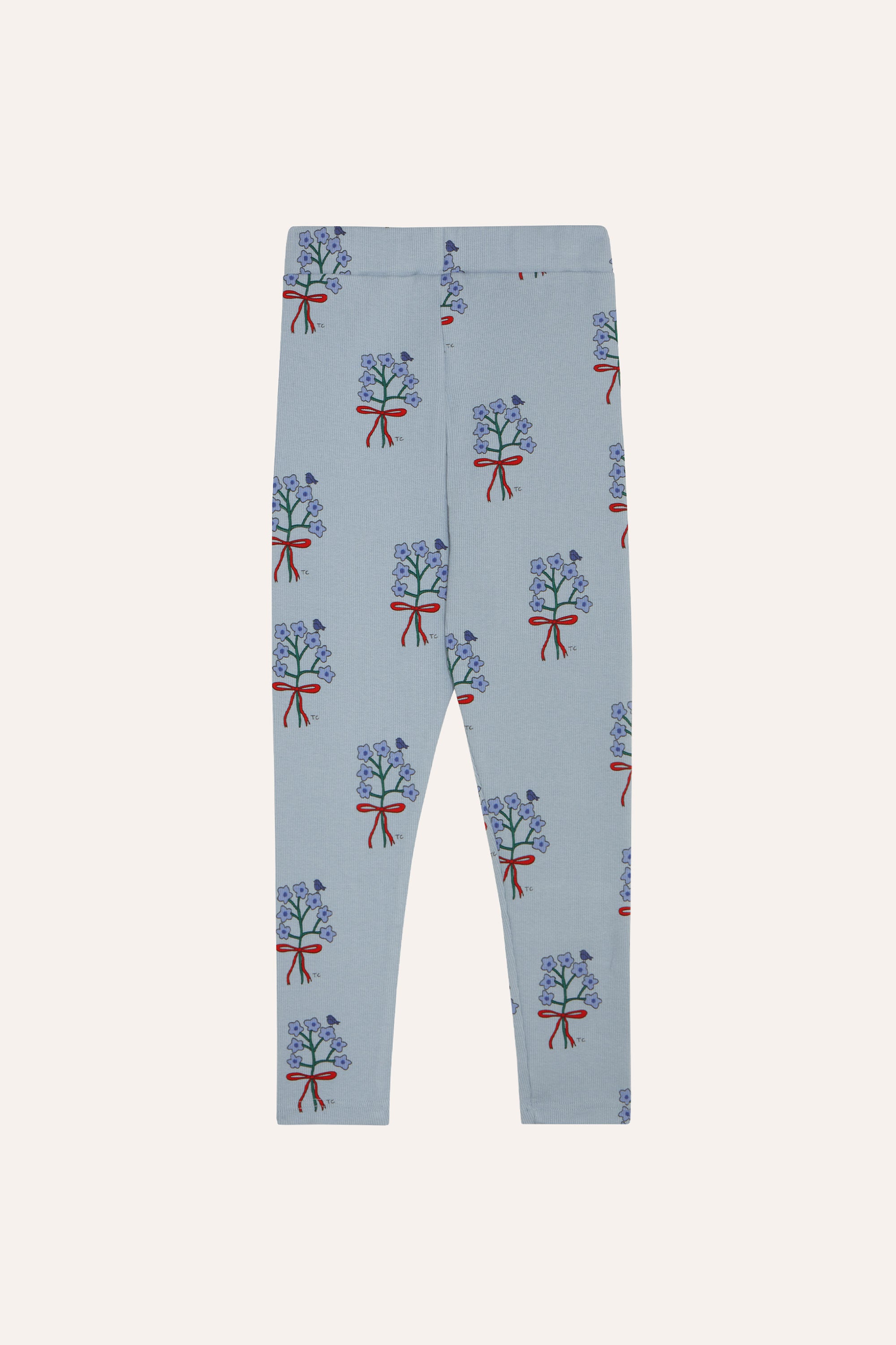 Bouquets Leggings - Light Blue