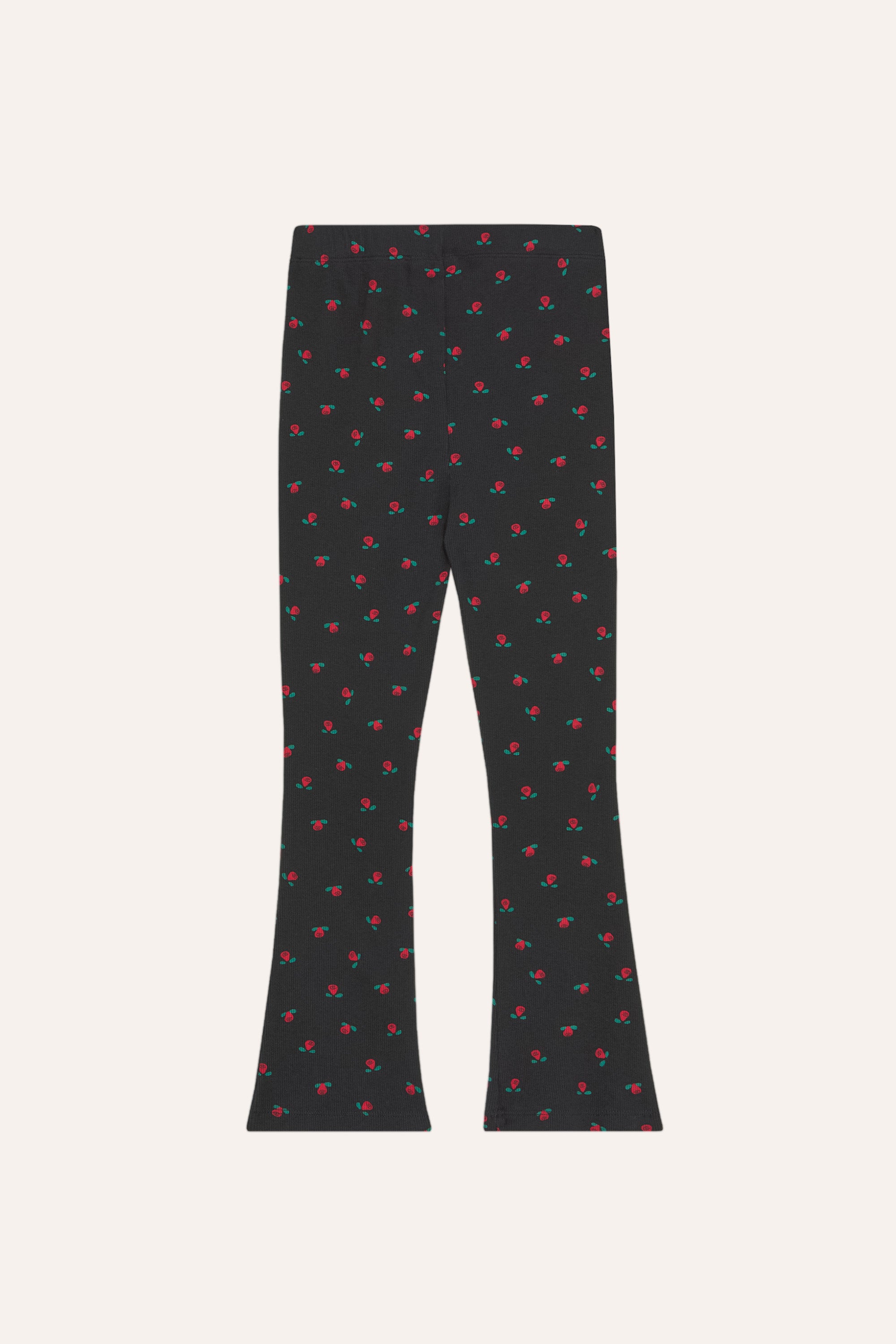 Flowers Flare Leggings - Grey