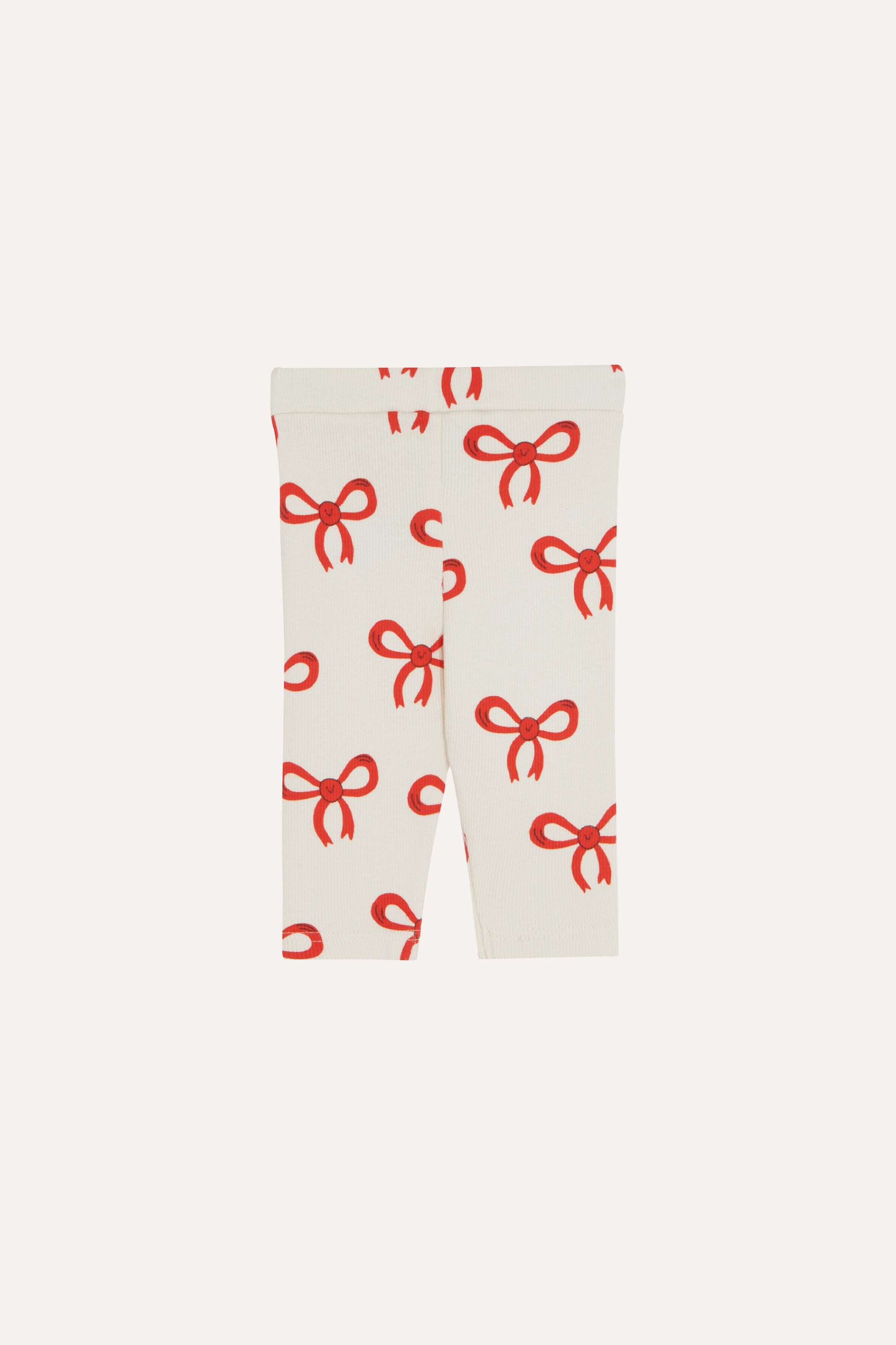 Big Bows Baby Leggings - Ecru