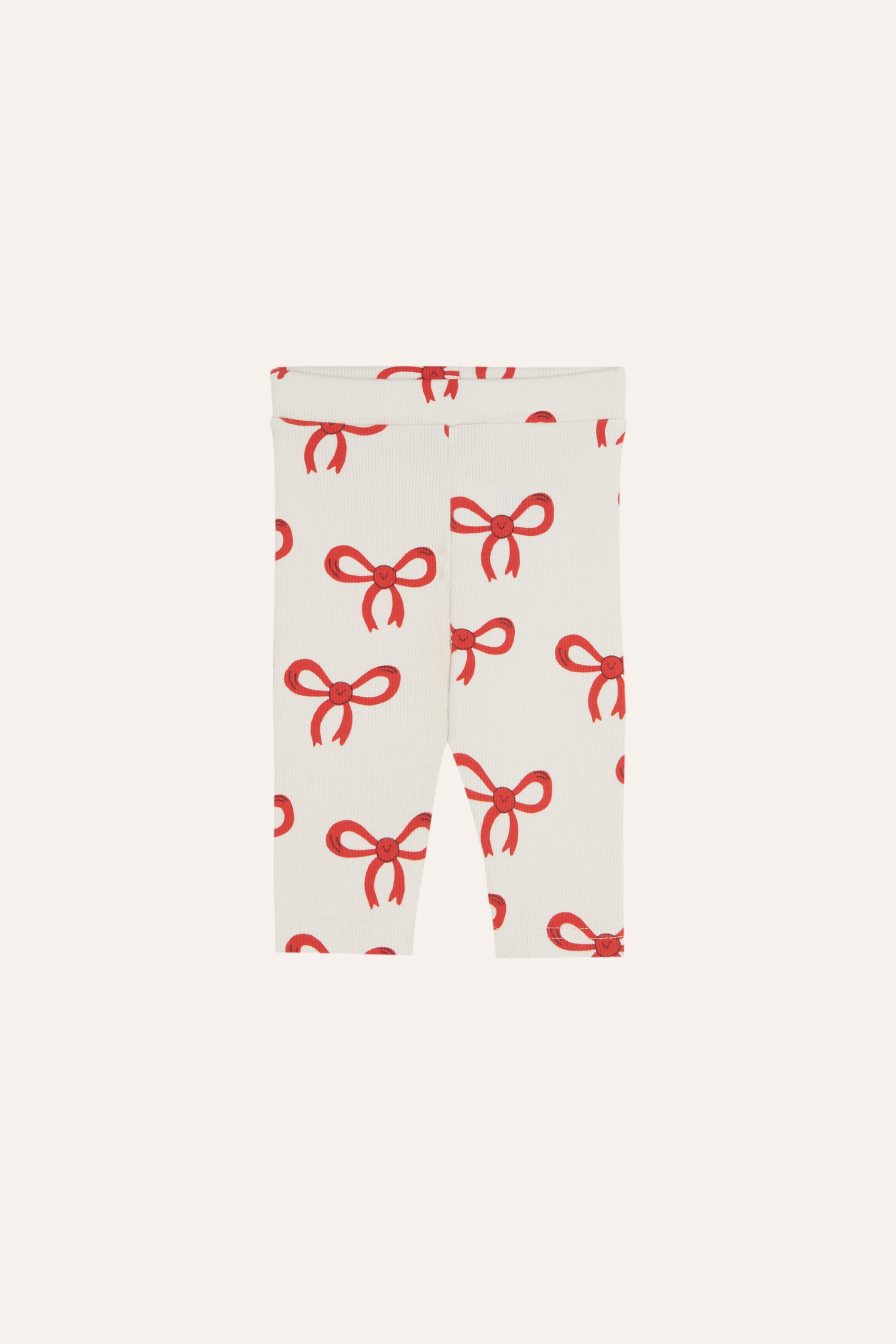 Big Bows Baby Leggings - Ecru