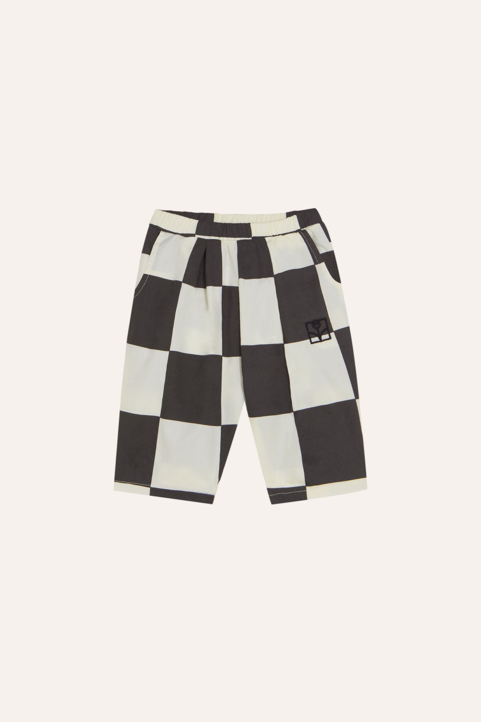 Checked Baby Trousers - Ecru