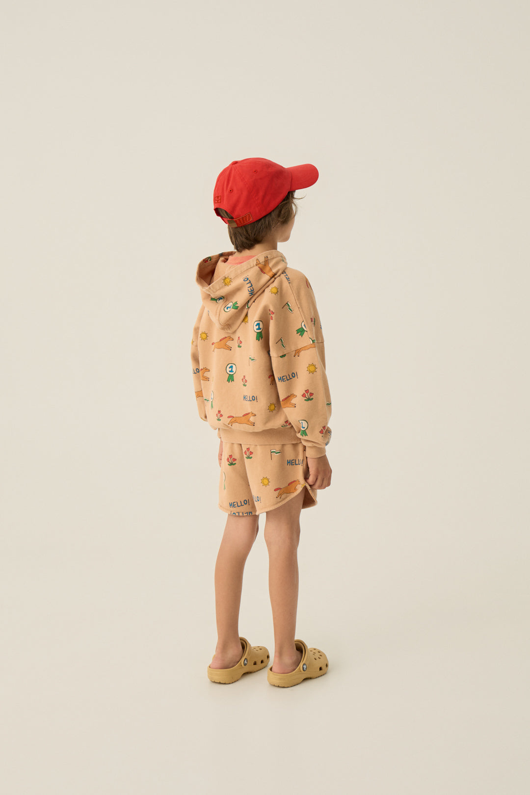Horses Allover Shorts - Camel