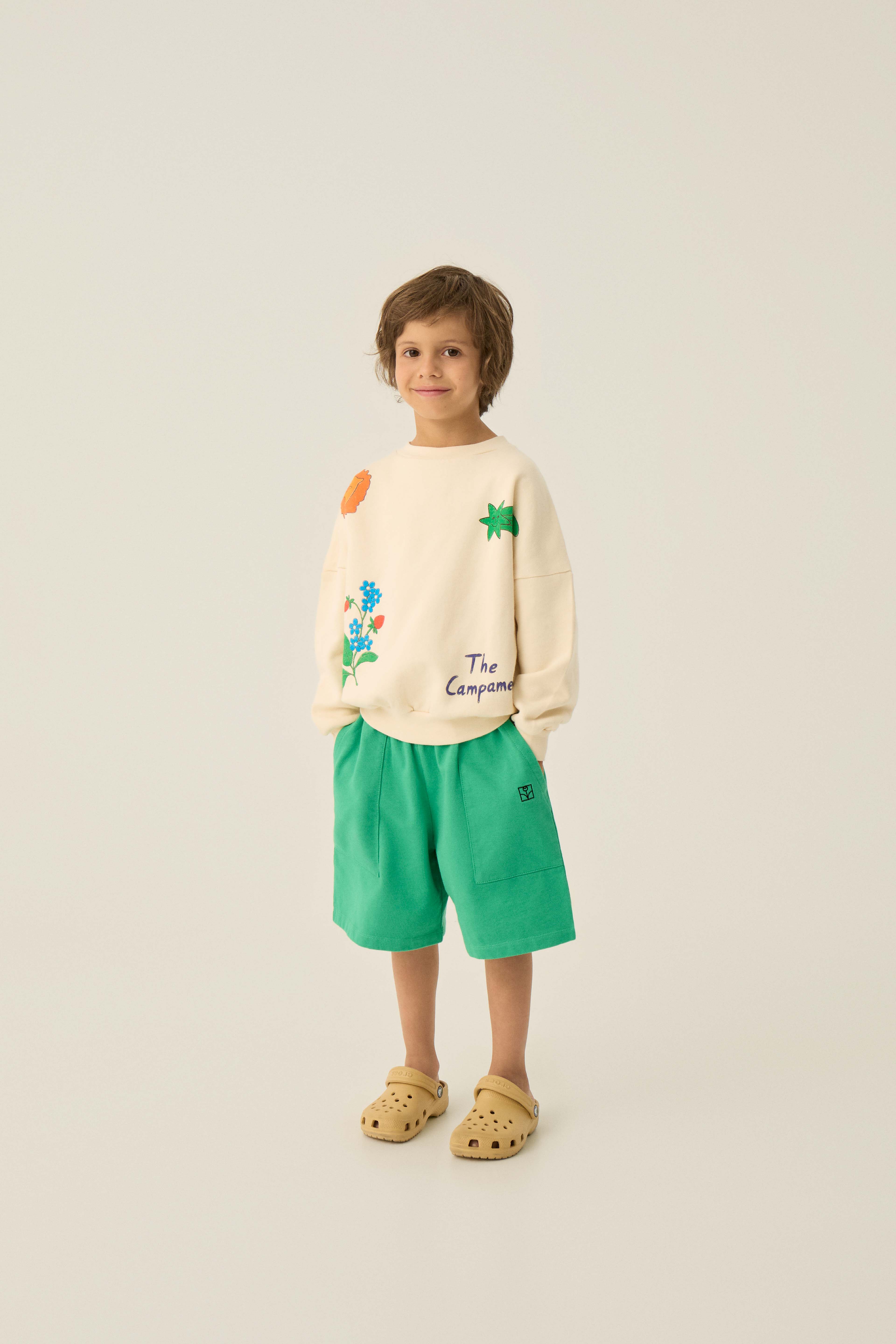 Green Washed Shorts - Green