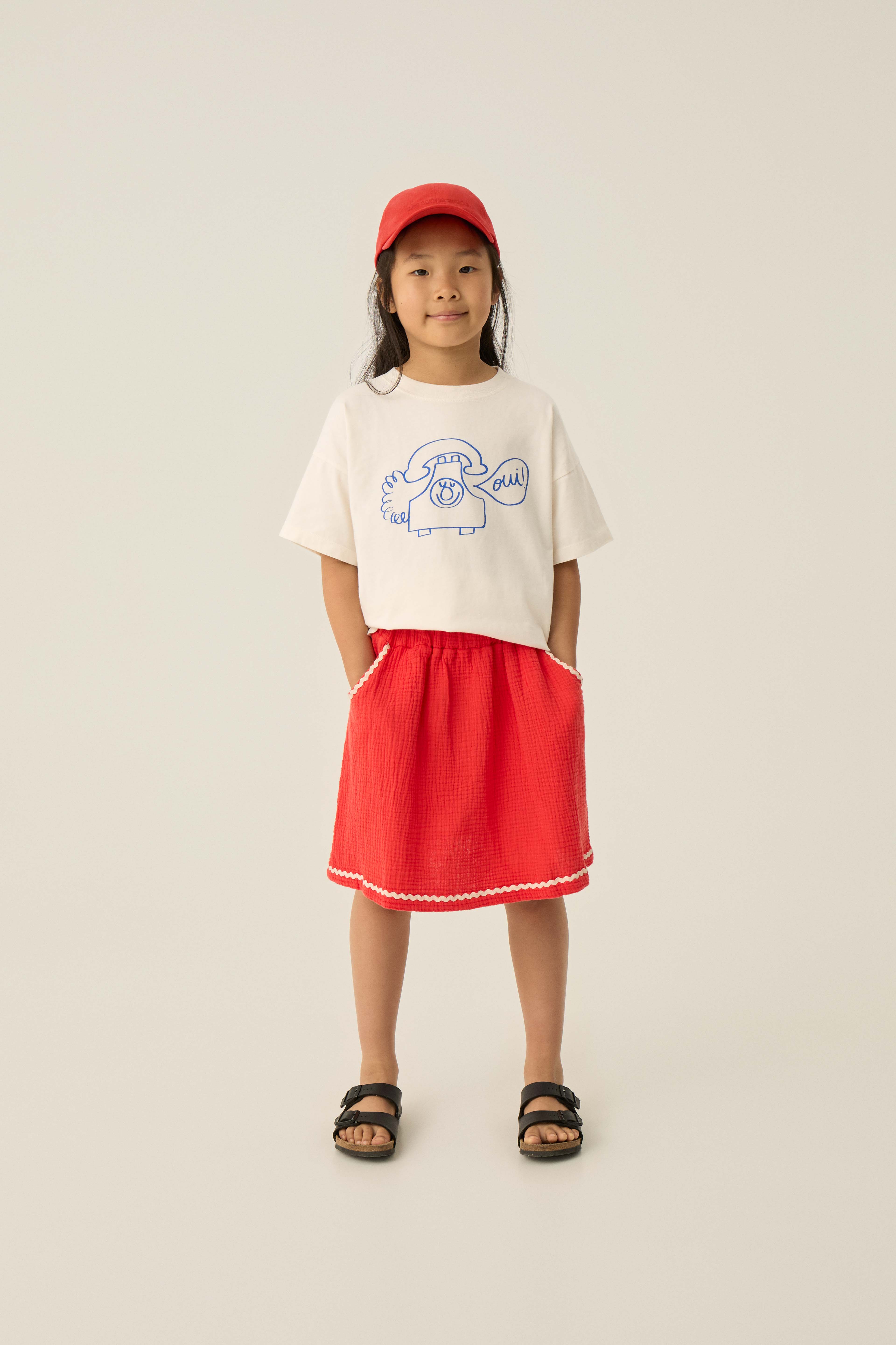 Red Bambula Skirt - Red