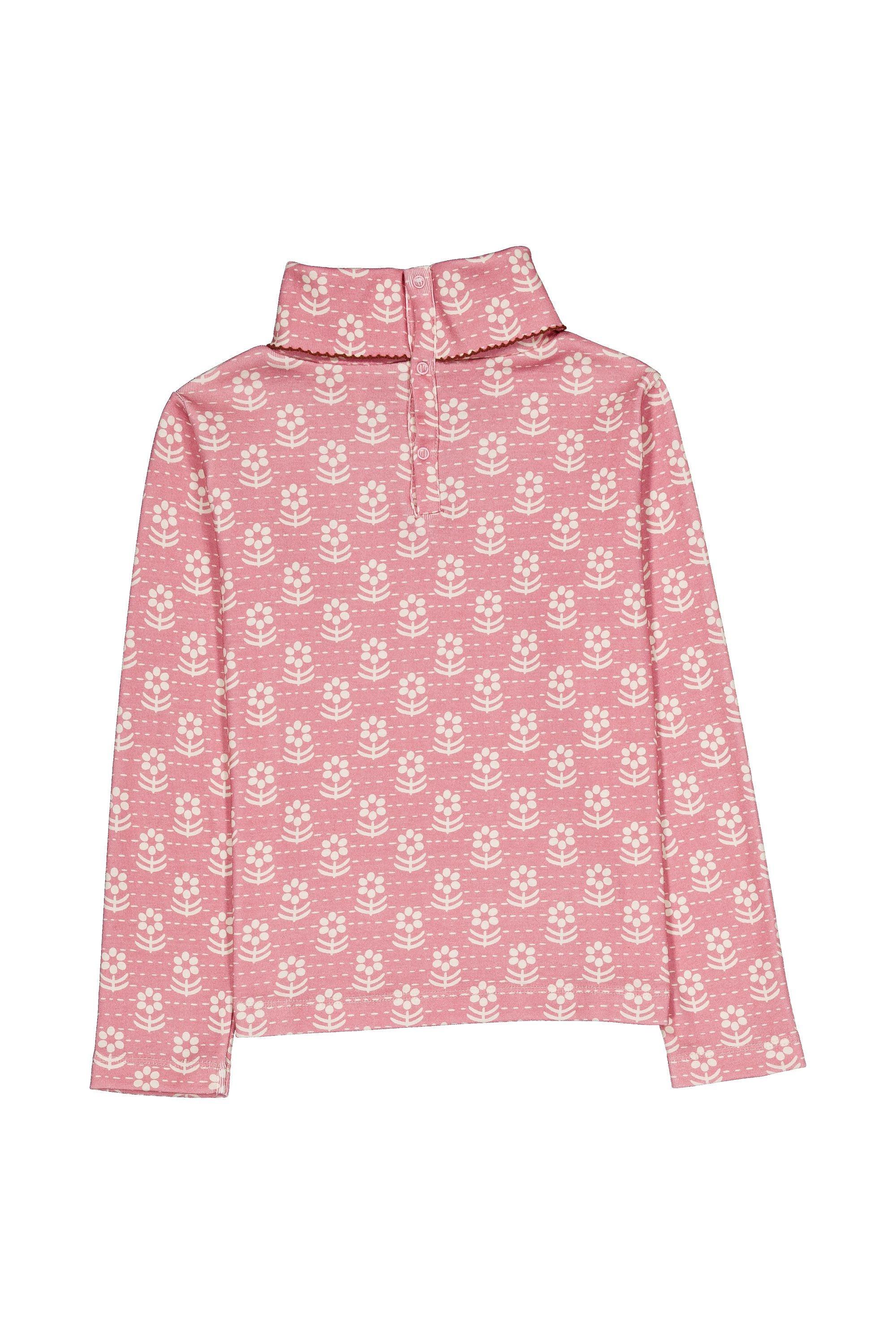 Twiggy Turtleneck - Snowdrop Rose
