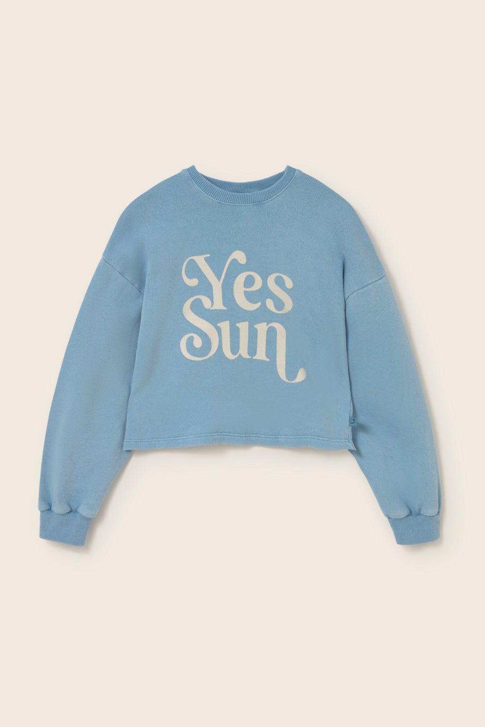 Vega Cotton Fleece Puffed Sweatshirt - Blue