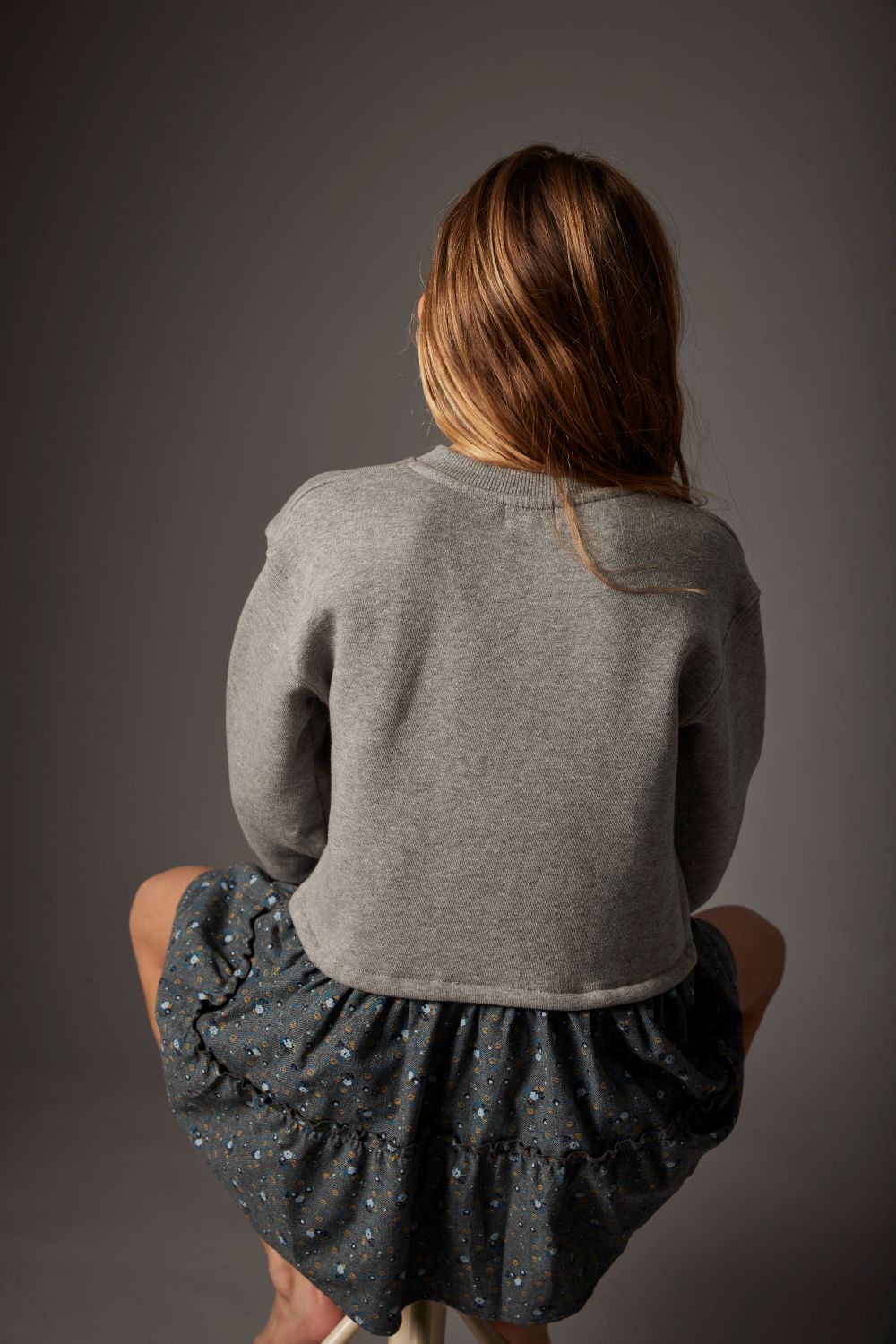 Mélange Fleece Dress - Grey