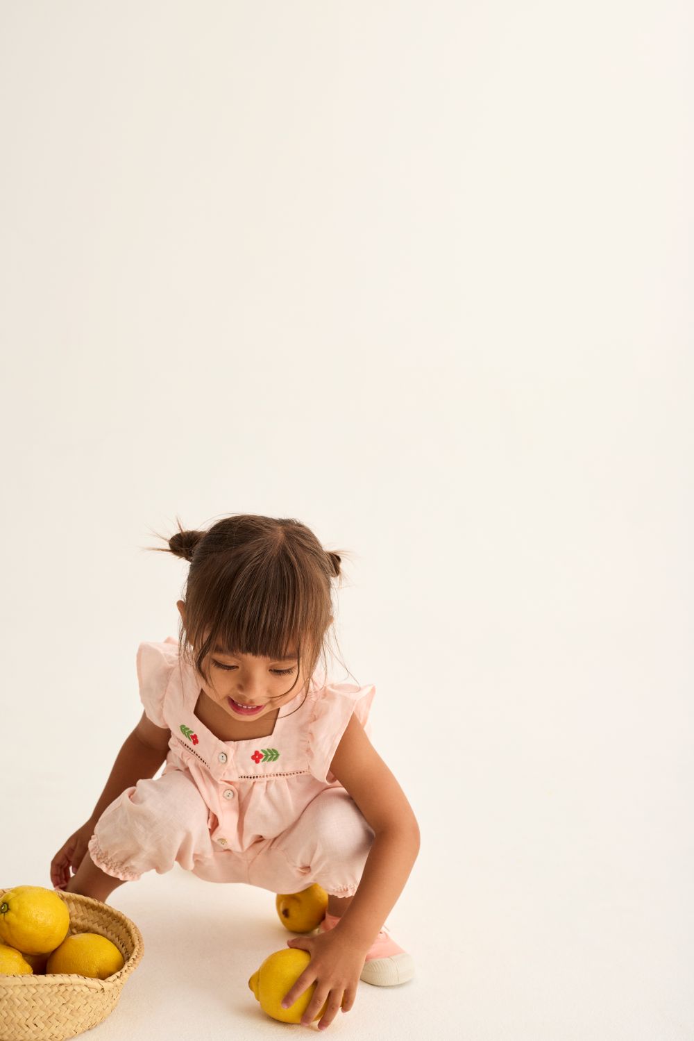 Vivi Cotton Linen Baby Blouse - Cloud Pink