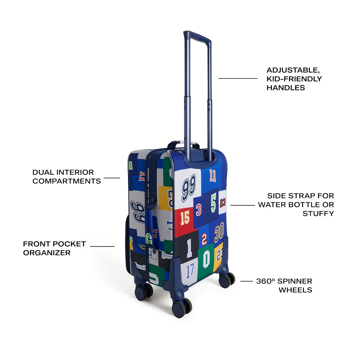 Logan Carry-On Suitcase - Varsity Numbers