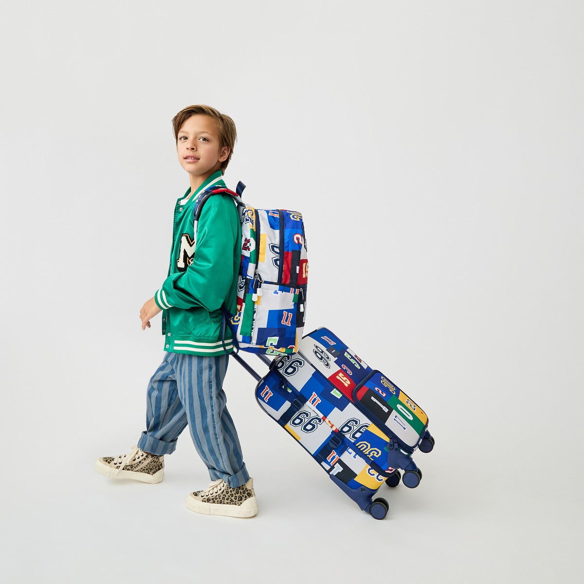 Logan Carry-On Suitcase - Varsity Numbers