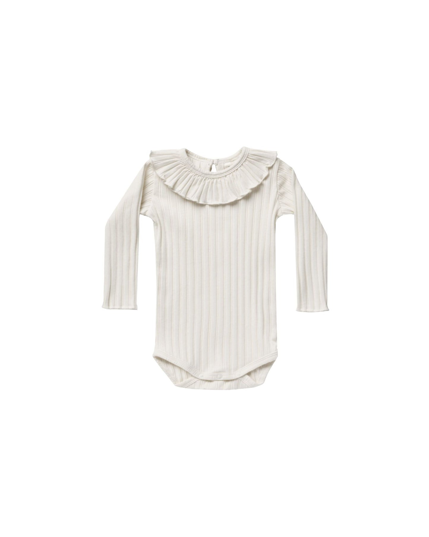 RUFFLE COLLAR ONESIE || IVORY