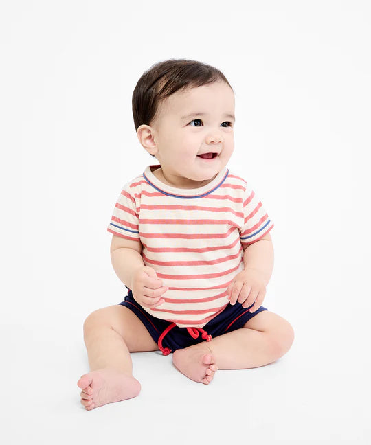 Willie Baby T-Shirt - Nautical Red Stripe