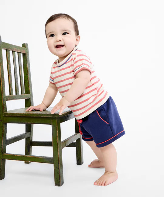 Willie Baby T-Shirt - Nautical Red Stripe