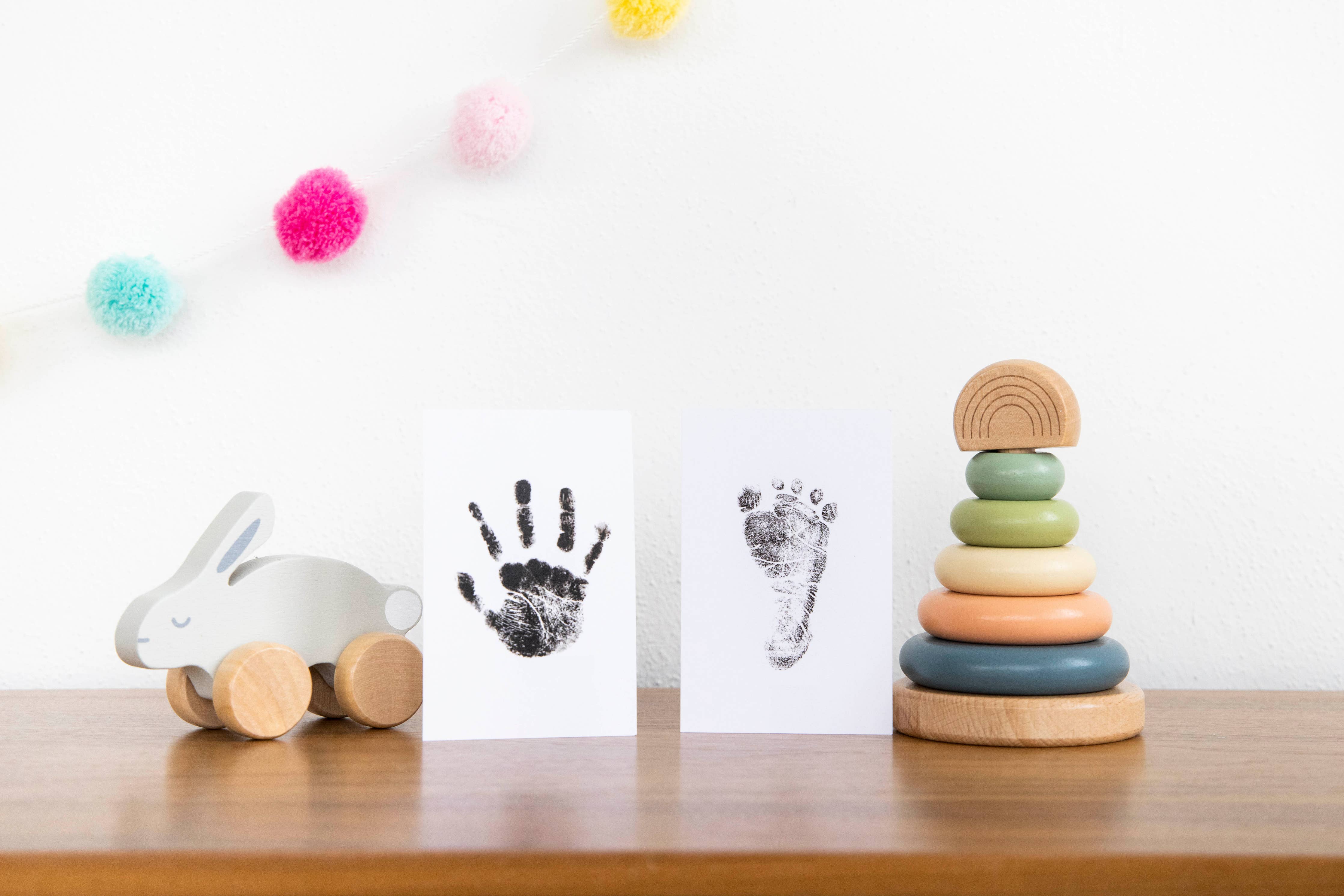 Baby Handprint or Footprint Clean-Touch Ink Pad Kit: Black