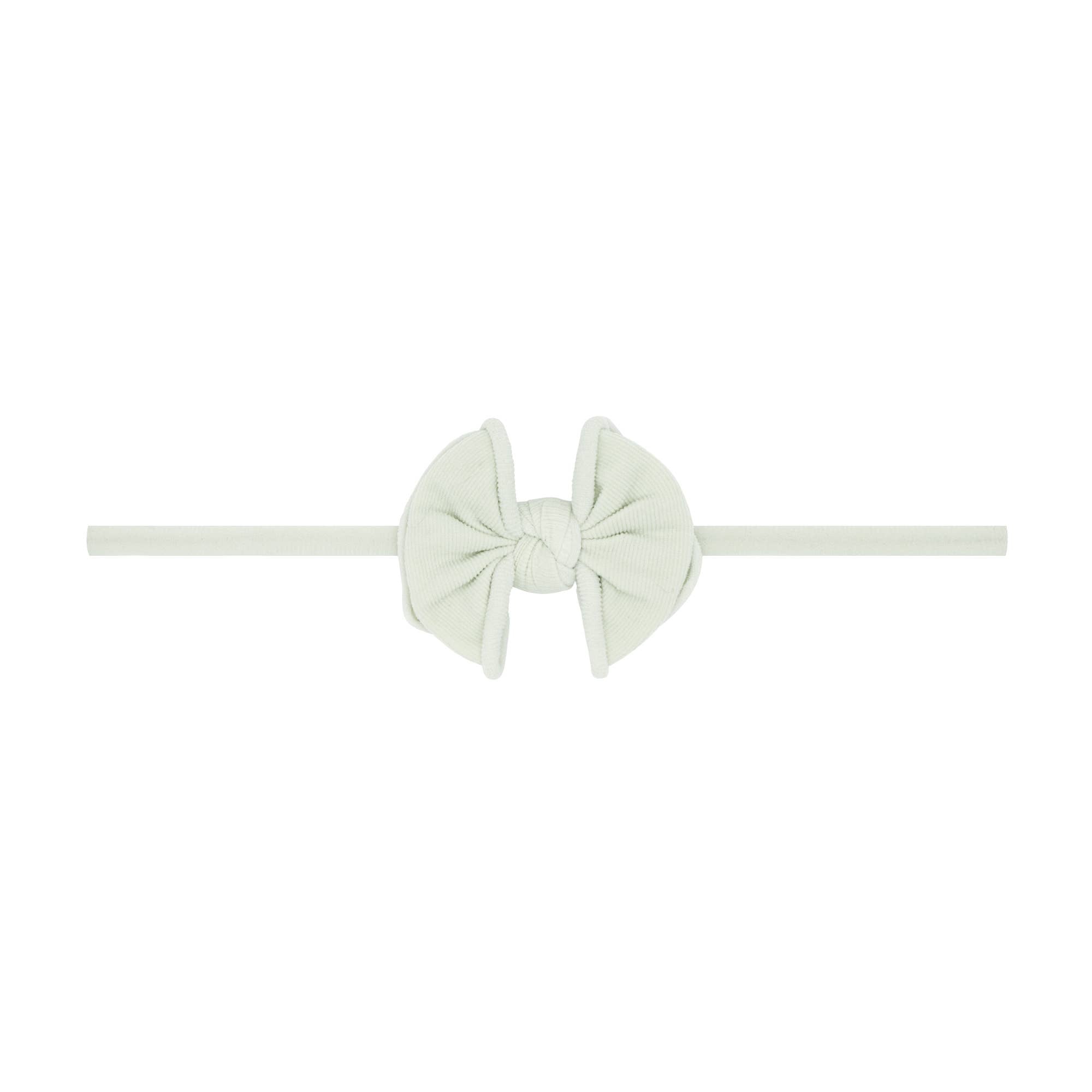 Baby Bling® Baby FAB® Skinny Soft Nylon Bow Headband: Dusty Blue