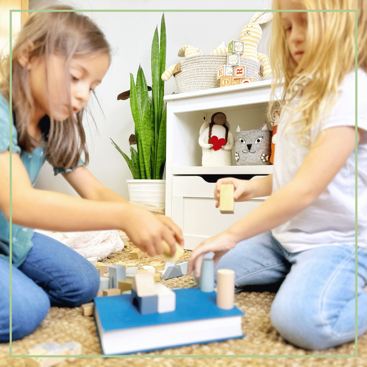 Wooden Building Blocks - 70pc Natural Wood Block Set Ages 2+