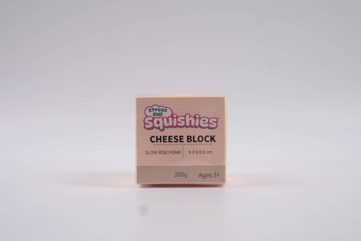 Cheese Cube Slow-Rise Squishy Fidget Toy