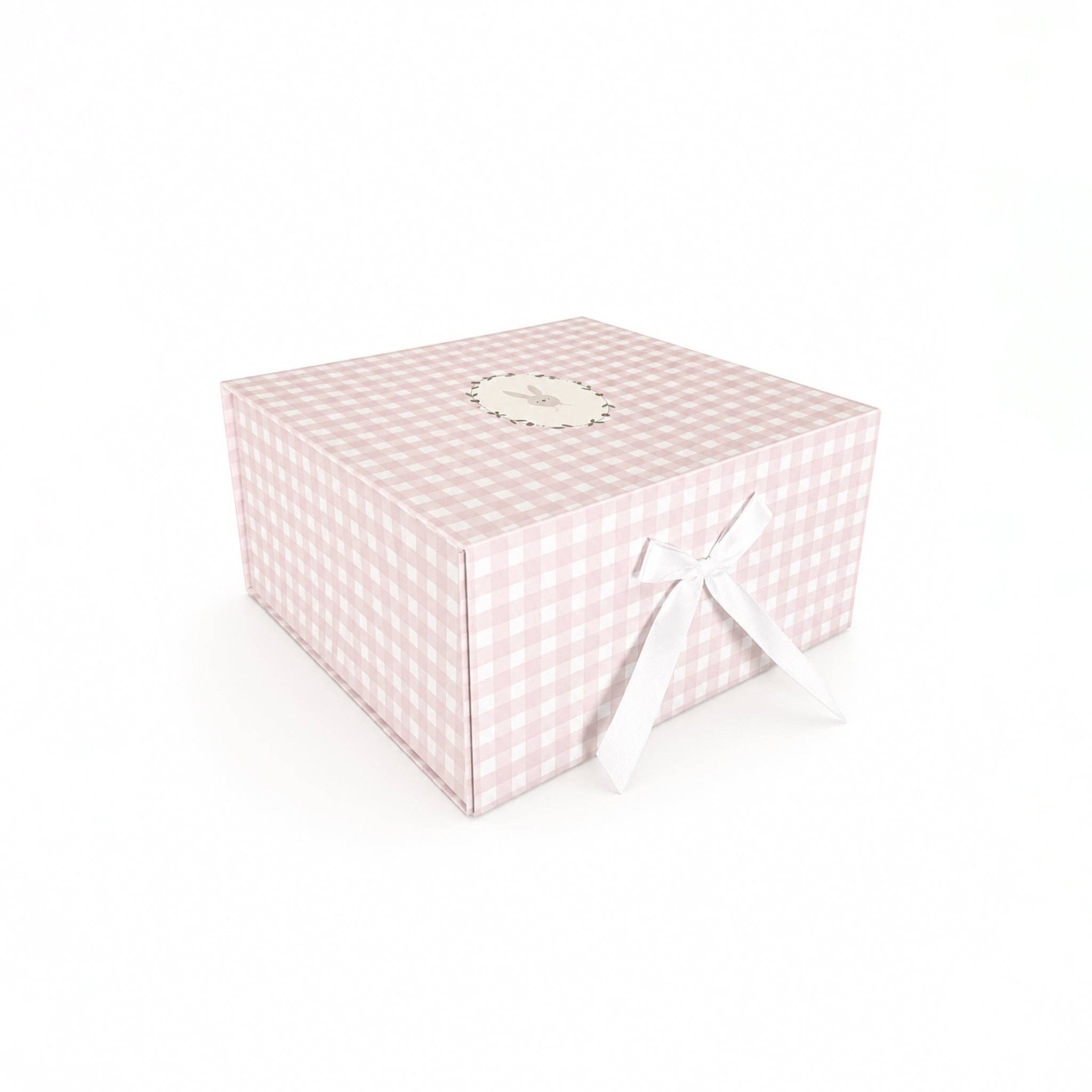 Gift Box Pink Gingham Bunny