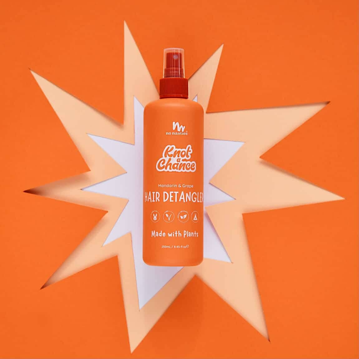 Natural Plant Based Hair Detangler in Mandarin and Grape