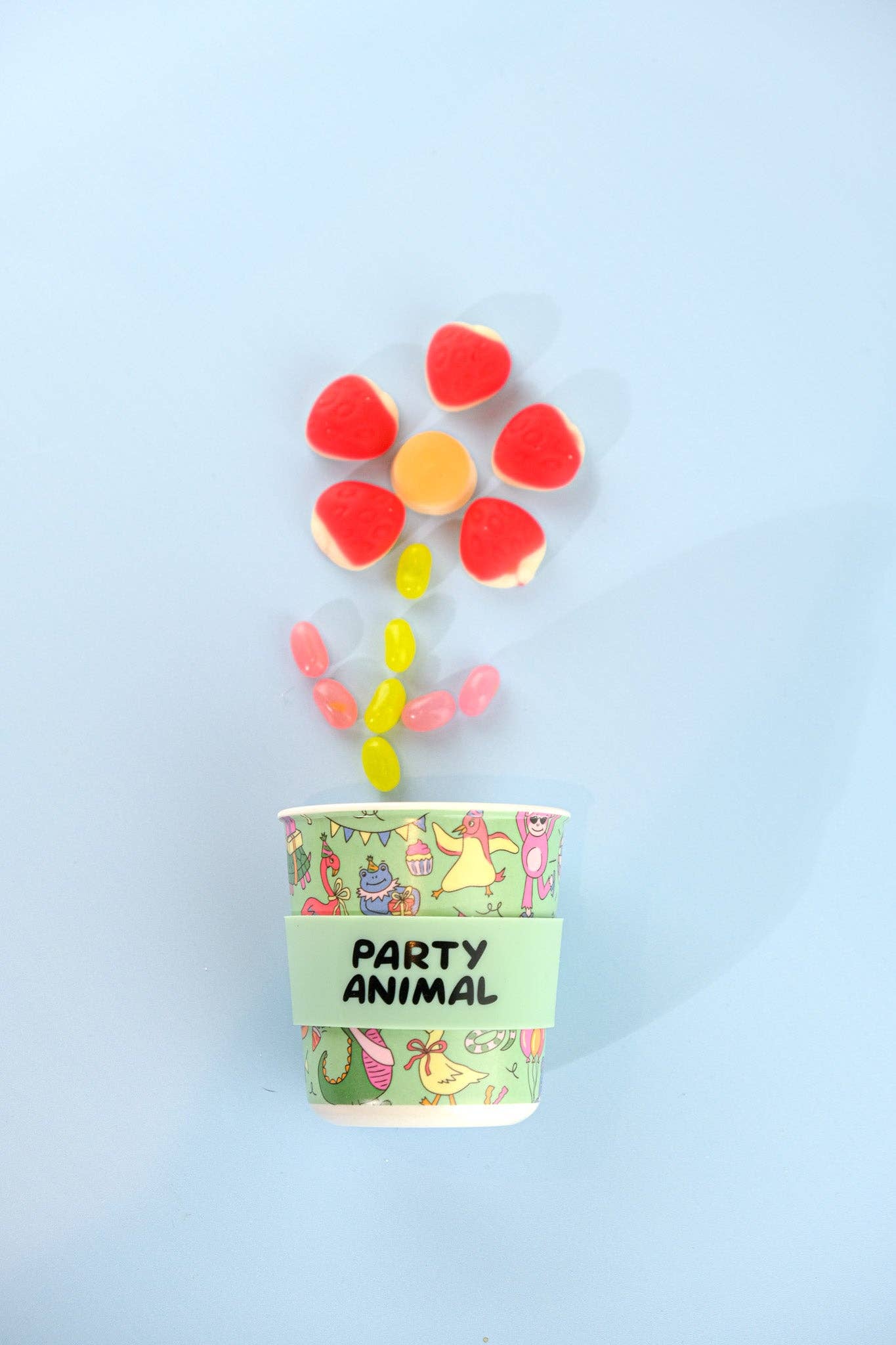 Party Animal in Green Kids Keep Cup - 240ml (STRAW INCLUDED)