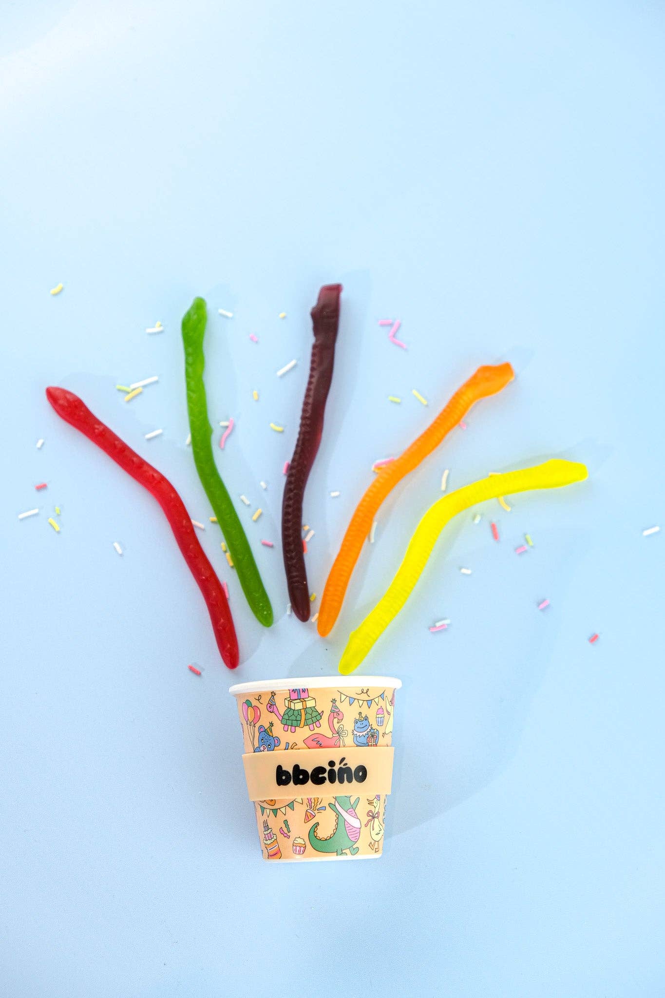 Party Animal in Orange Babycino Cup - 120ml (STRAW INCLUDED)