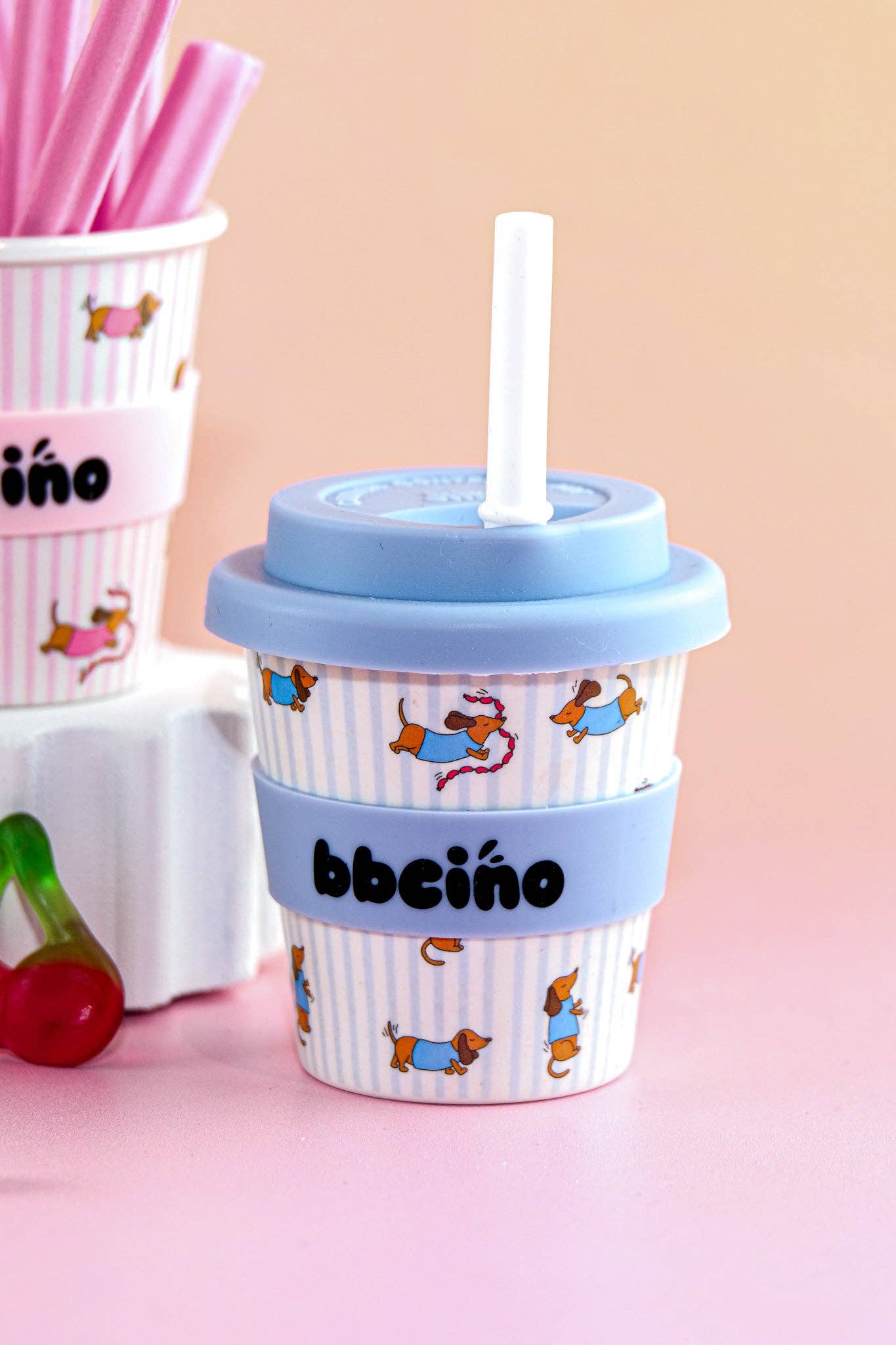 Dash in Blue Babycino Cup - 120ml (STRAW INCLUDED)