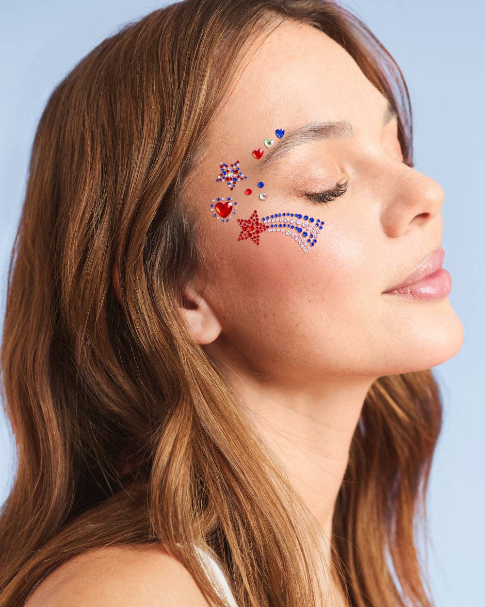 USA Face Gems | patriotic, fourth july, festival, americana
