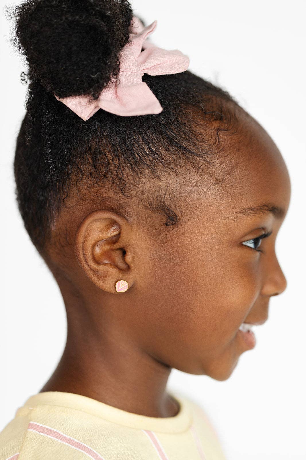 Pink Seashell Stud Earring
