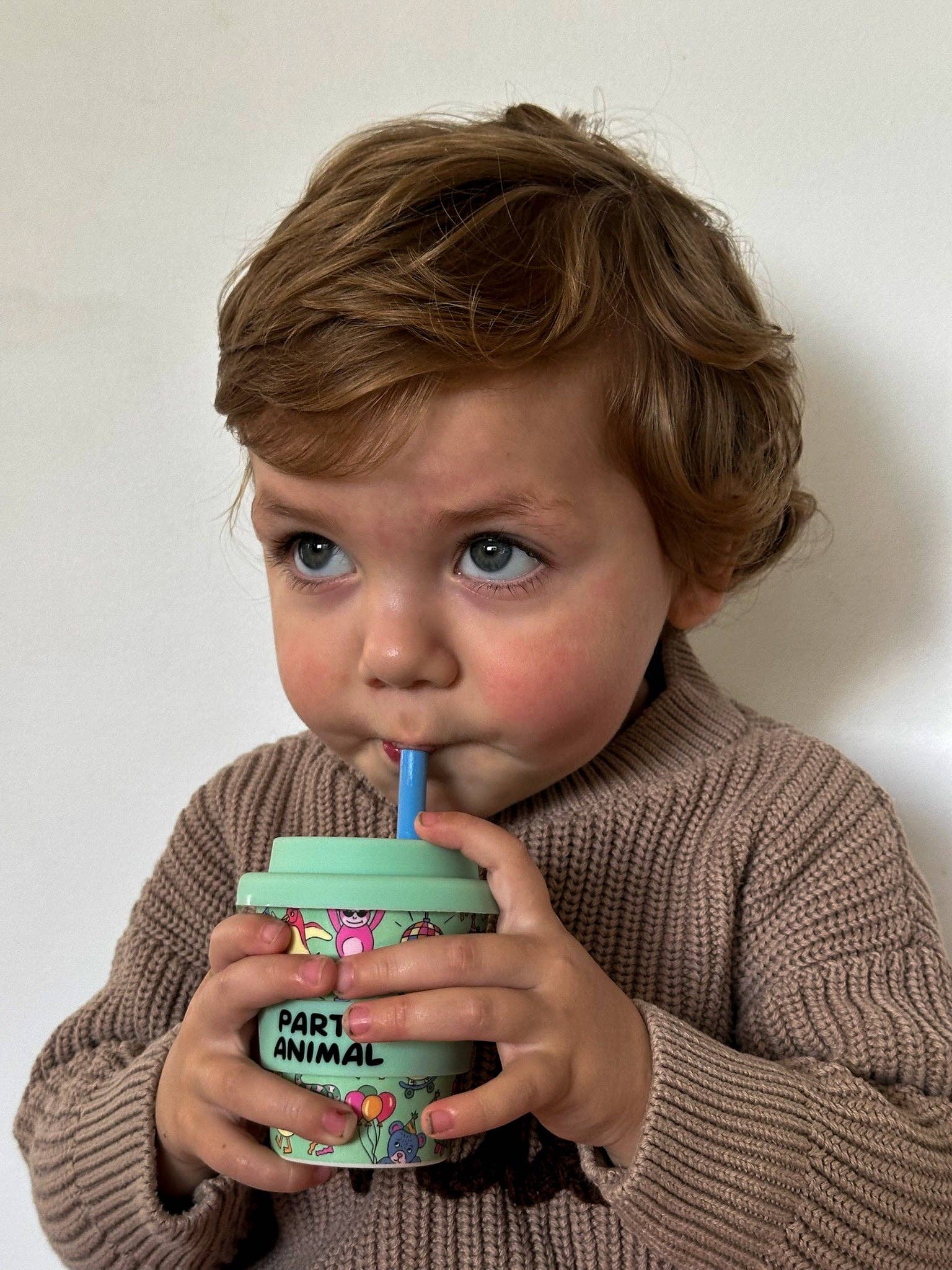 Party Animal in Green Babycino Cup - 120ml (STRAW INCLUDED)
