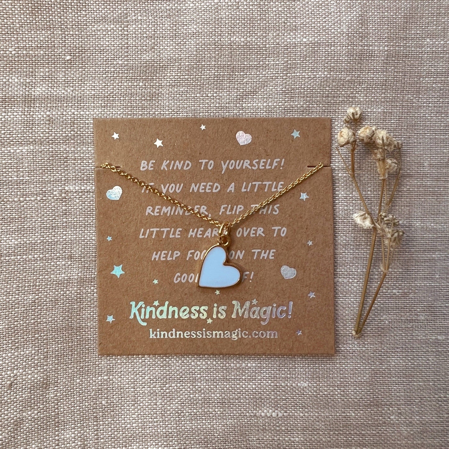 Tiny Heart Necklace Gold - Yellow