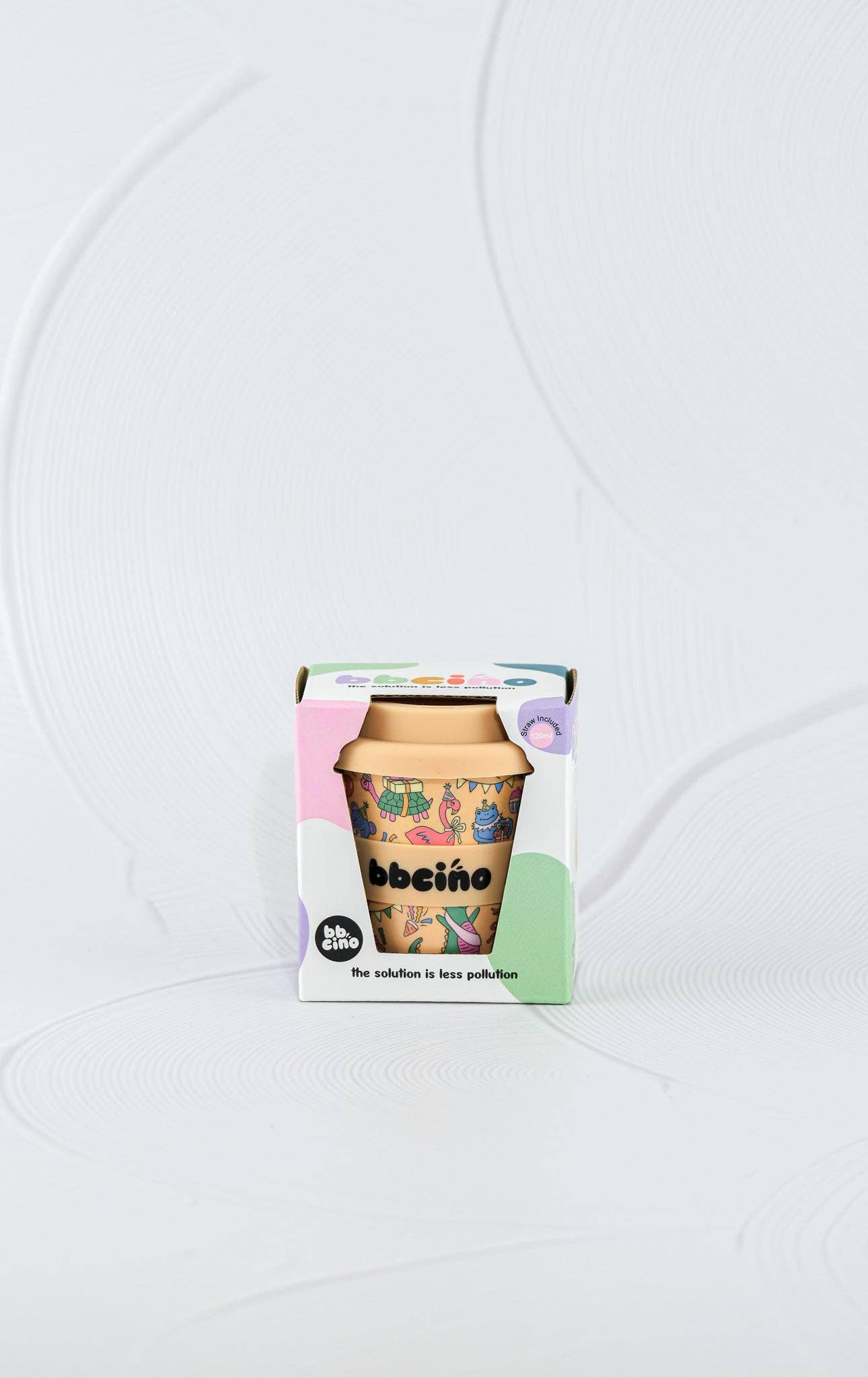 Party Animal in Orange Babycino Cup - 120ml (STRAW INCLUDED)