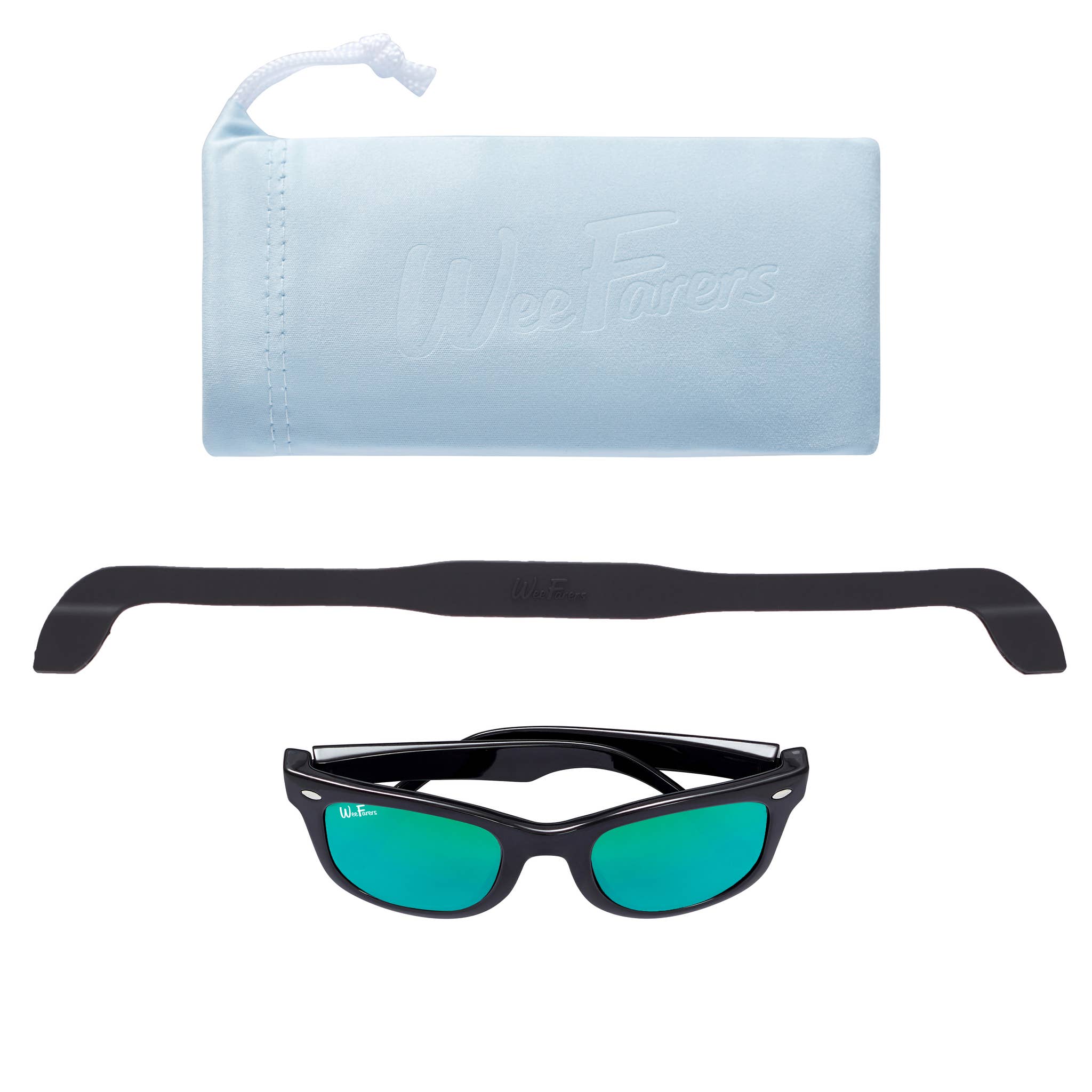 Polarized WeeFarers - Black w/ Sea Green: Ages 0-1
