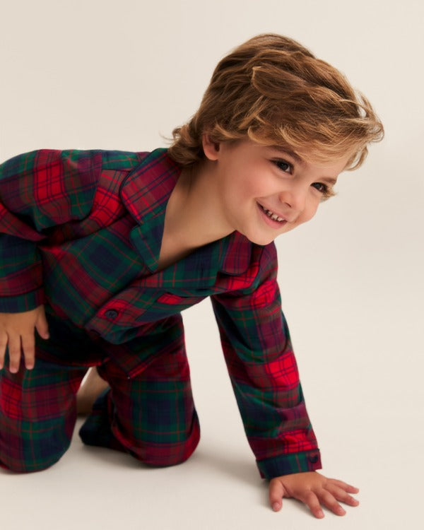 Children’s Twill Pajama Set - Tartan Red