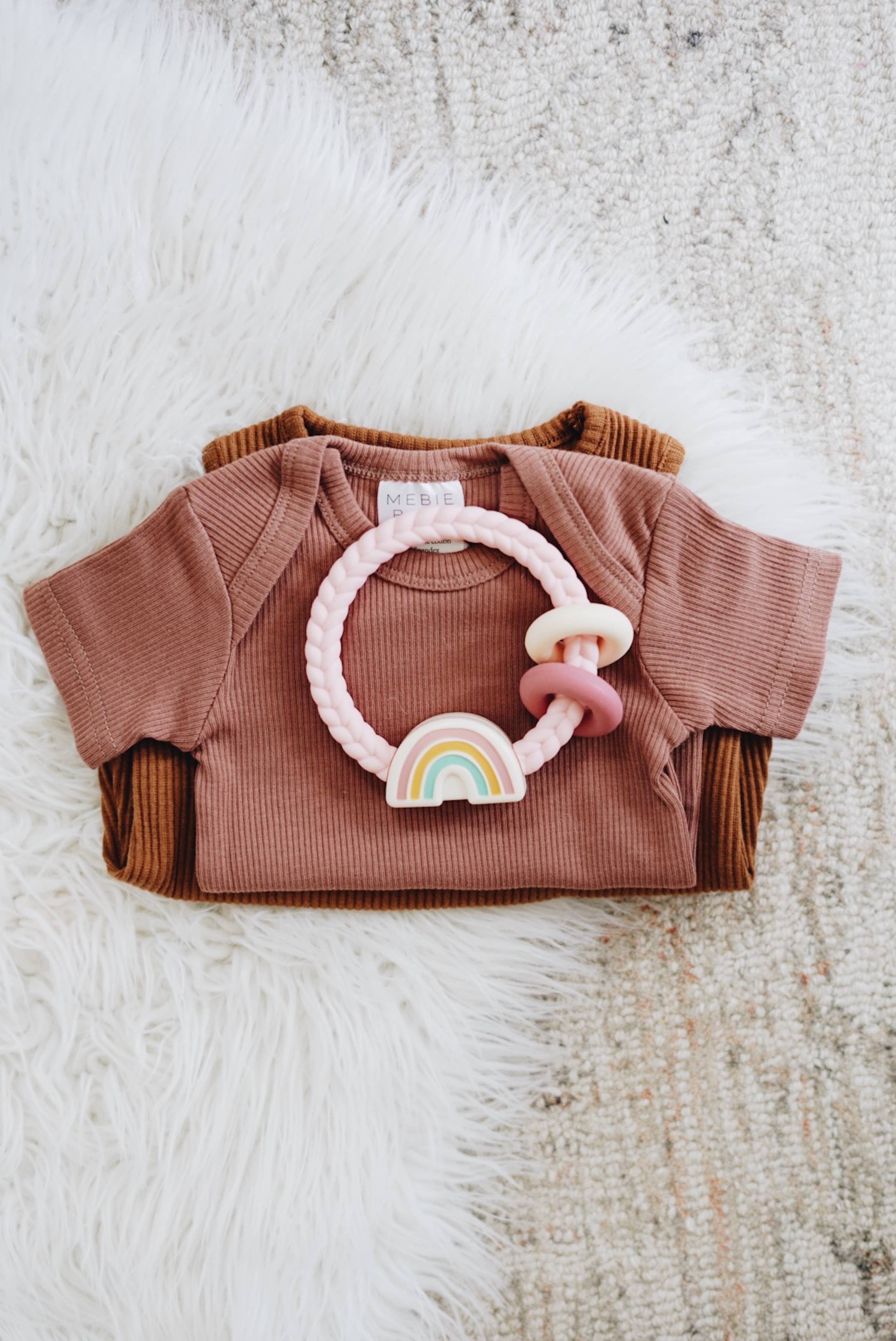 Silicone Teether Rattles: Highland Cow