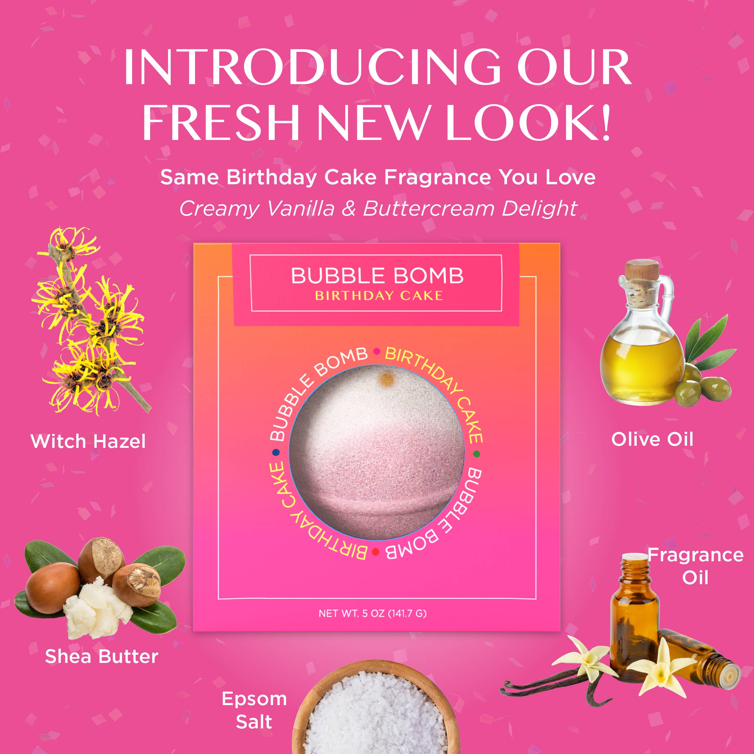 1 Pack Birthday Cake Bath Bomb