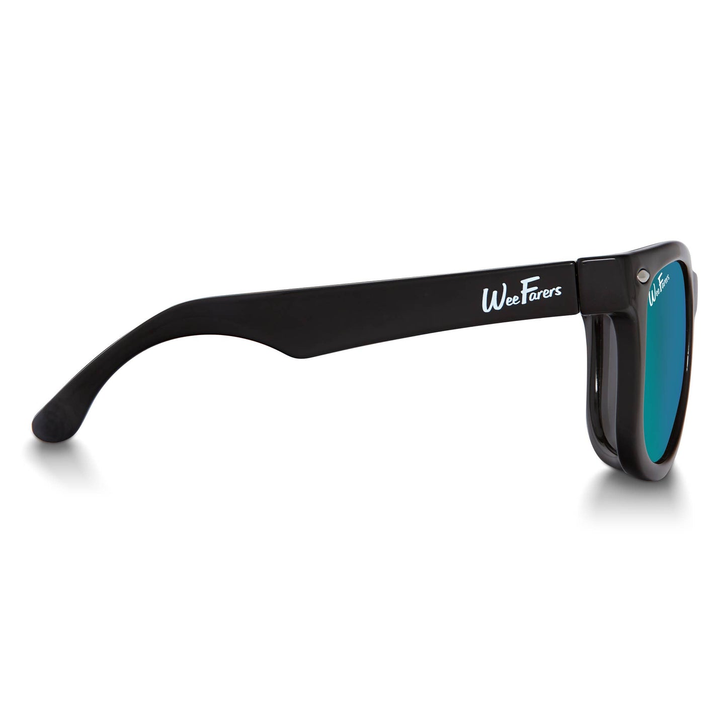 Polarized WeeFarers - Black w/ Sea Green: Ages 7-12Y