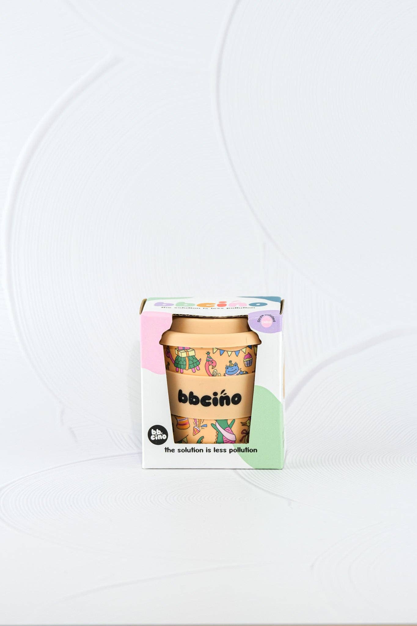 Party Animal in Orange Kids Keep Cup - 240ml(STRAW INCLUDED)