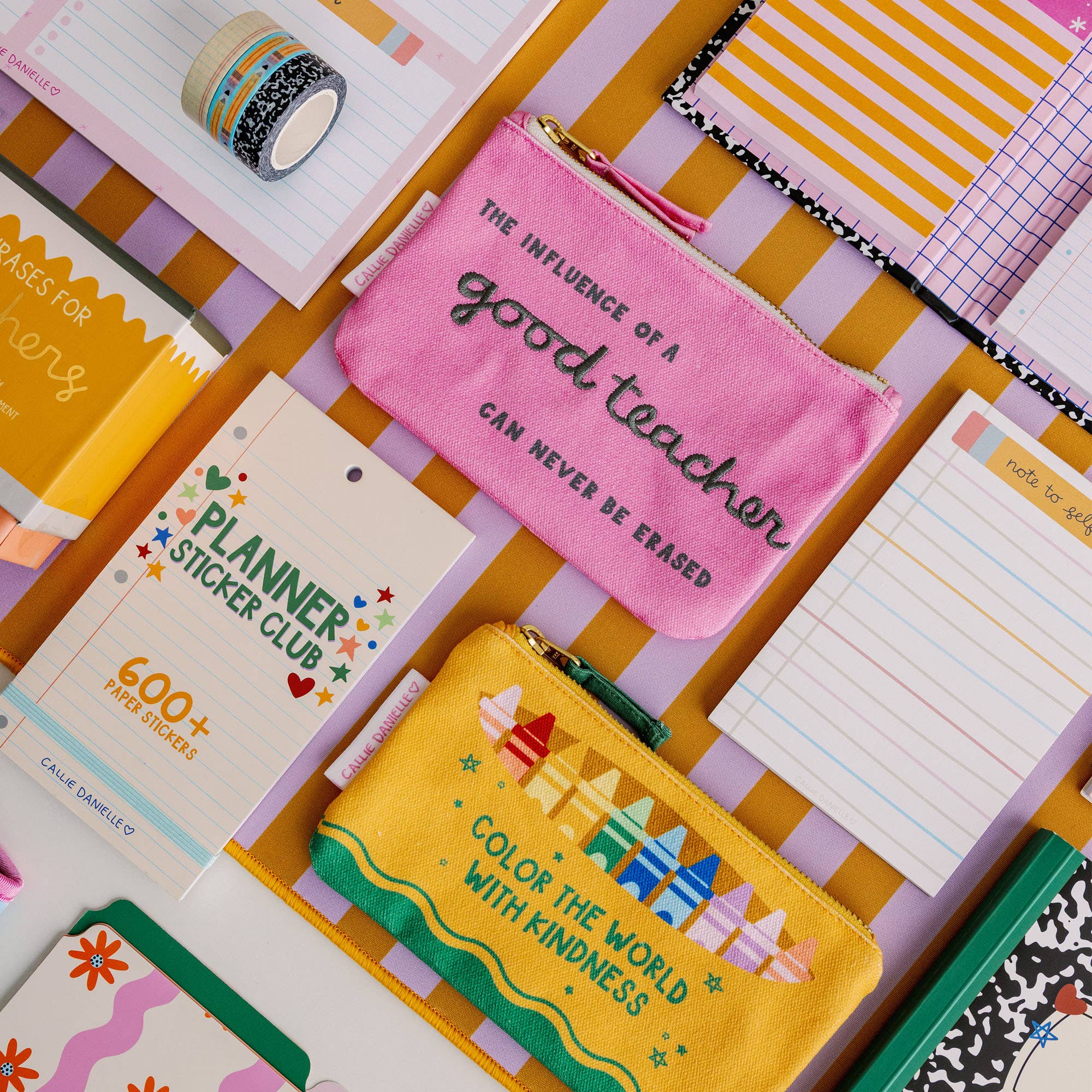 Color the World with Kindness Crayon Box Canvas Pouch