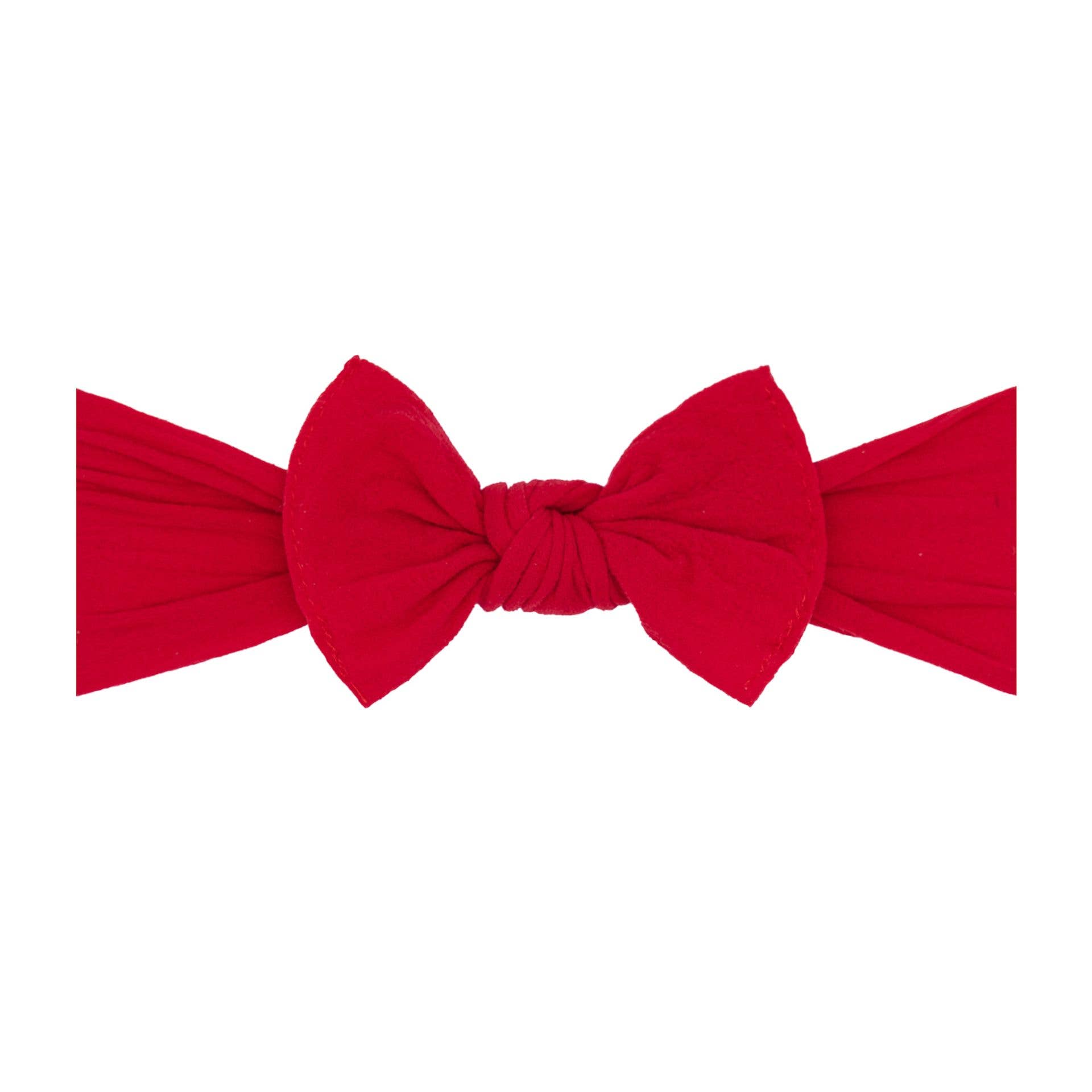 Baby Bling® Itty Bitty Knot Small Soft Nylon Bow Headband: Antique Pink