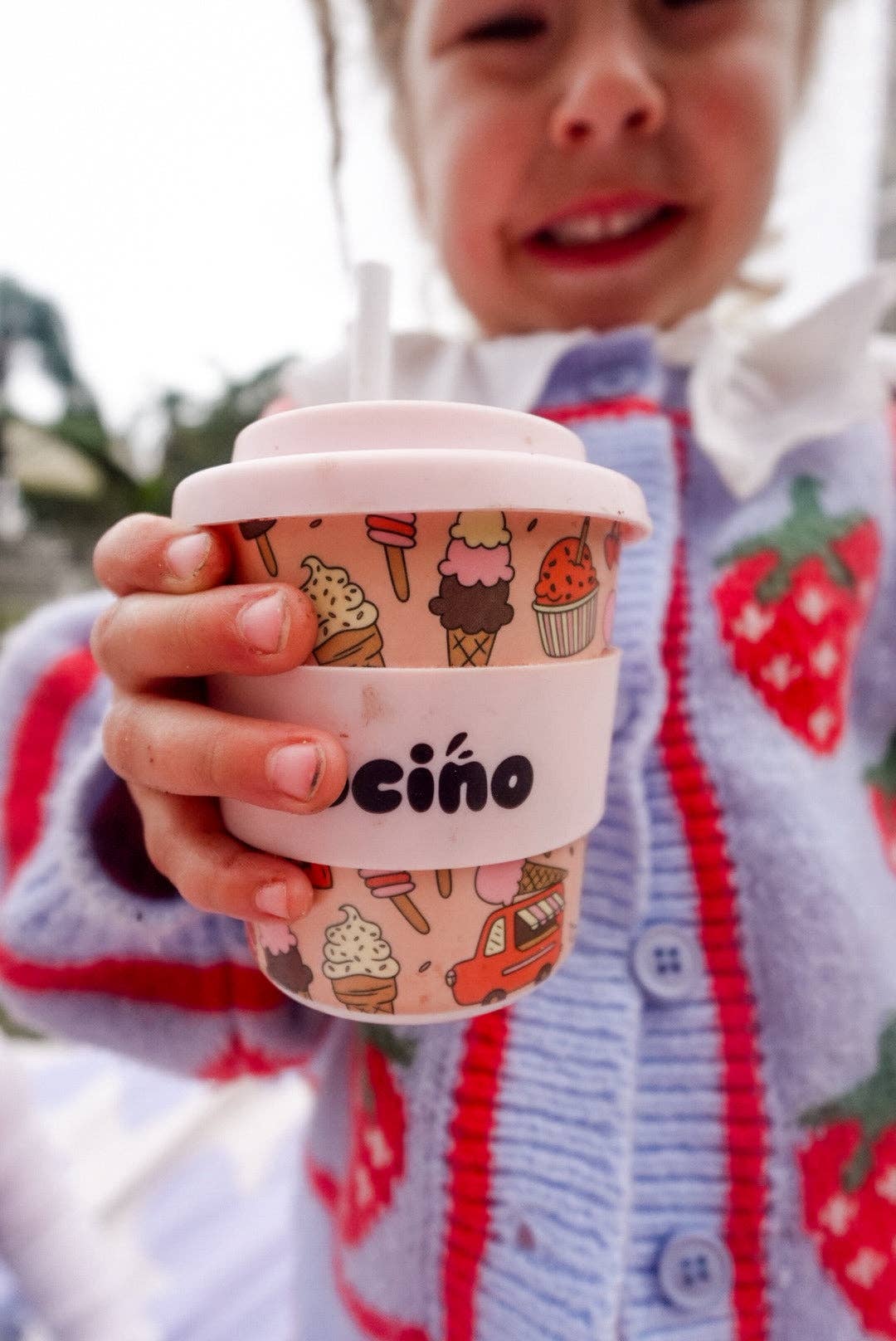 Scoops in Pink Babycino Cup - 120ml (STRAW INCLUDED)