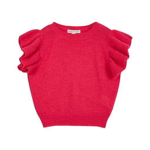 FUSCHIA SLEEVELESS CARDIGAN