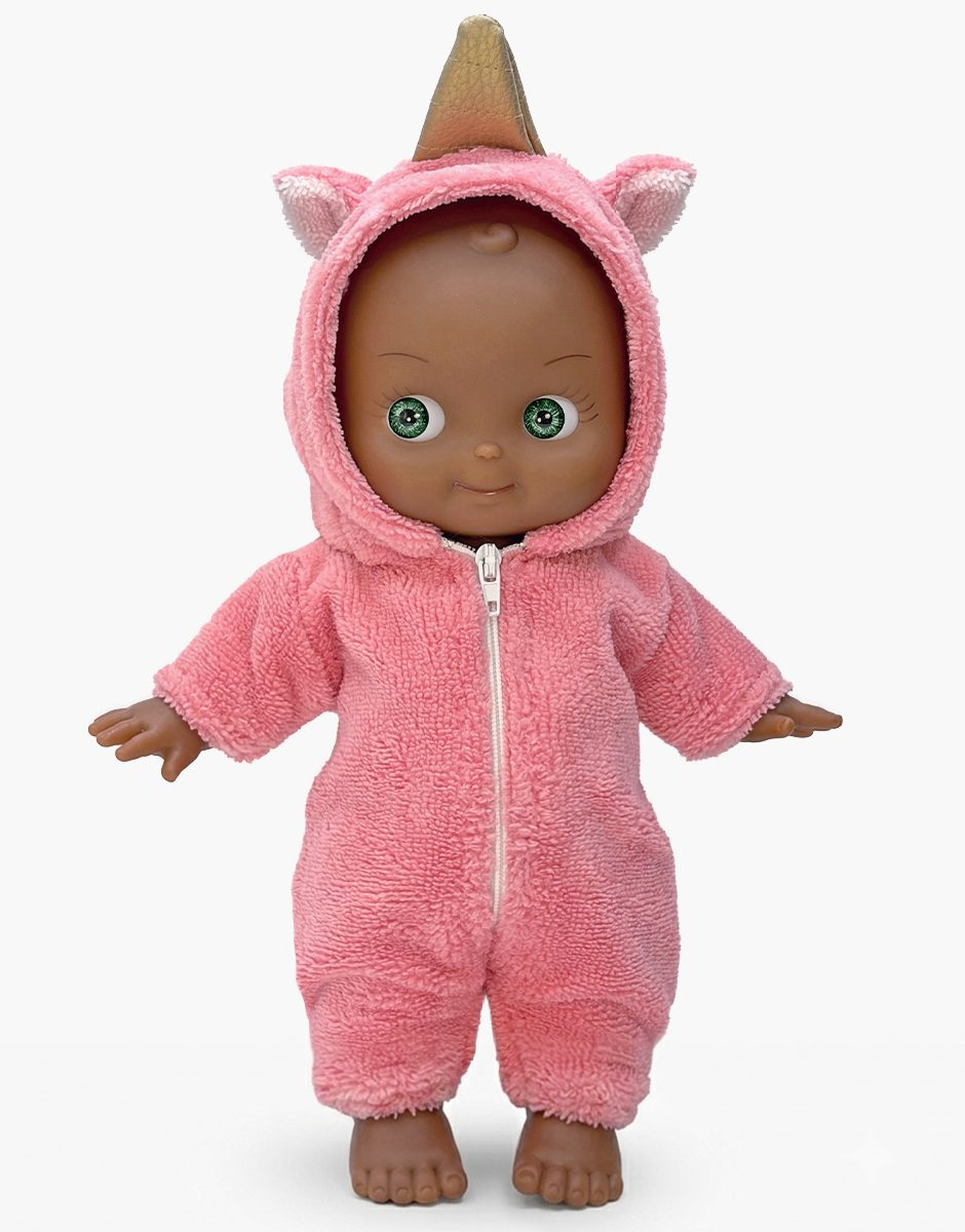 Prunelle at Home and Her Unicorn Jumpsuit