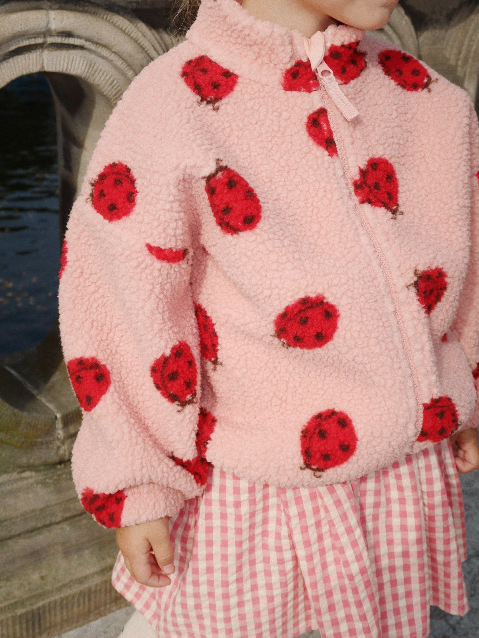 Jody Teddy Jacket - Ladybug Pink